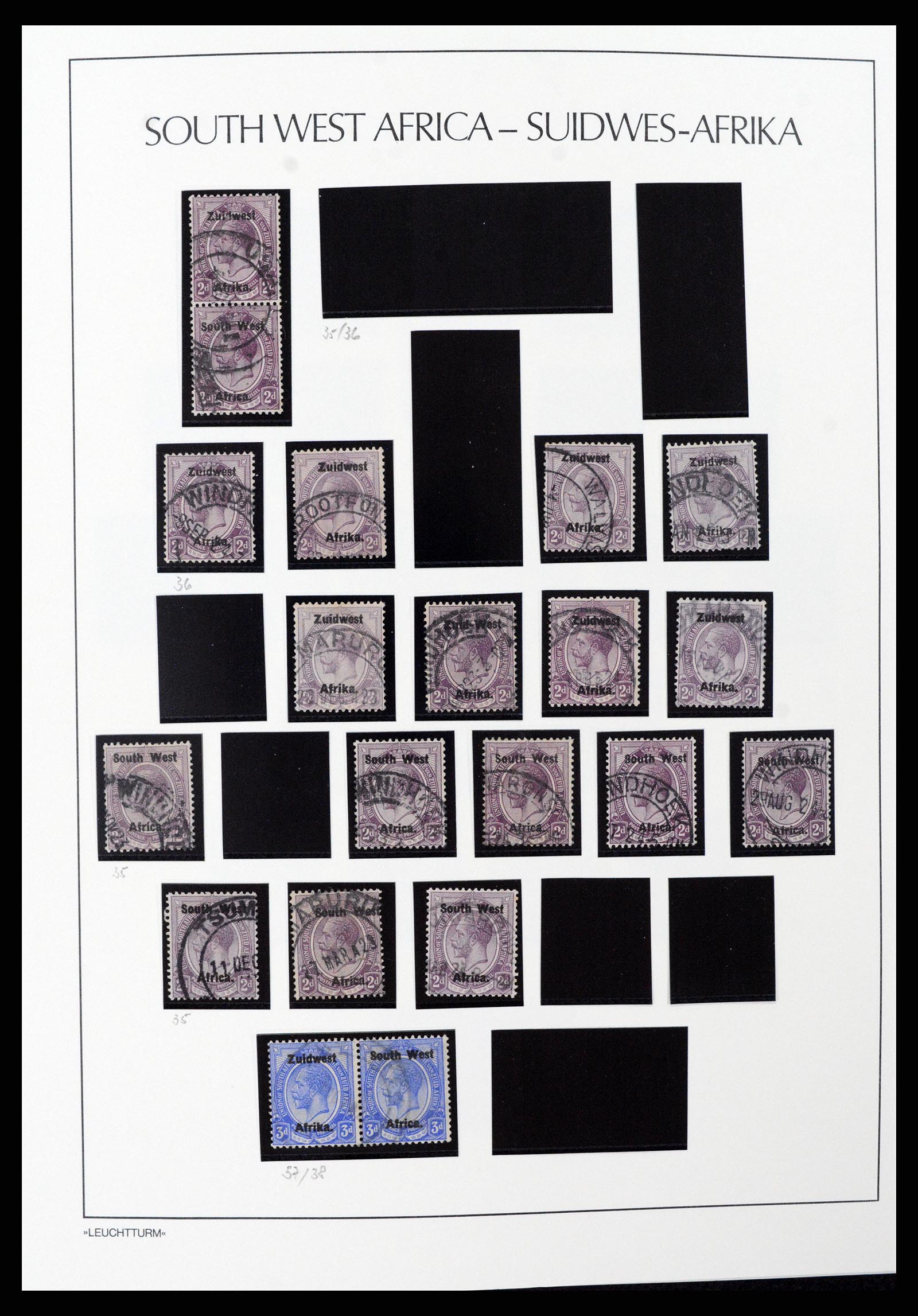 37621 011 - Postzegelverzameling 37621 Zuid West Afrika en Namibië 1910-1991.