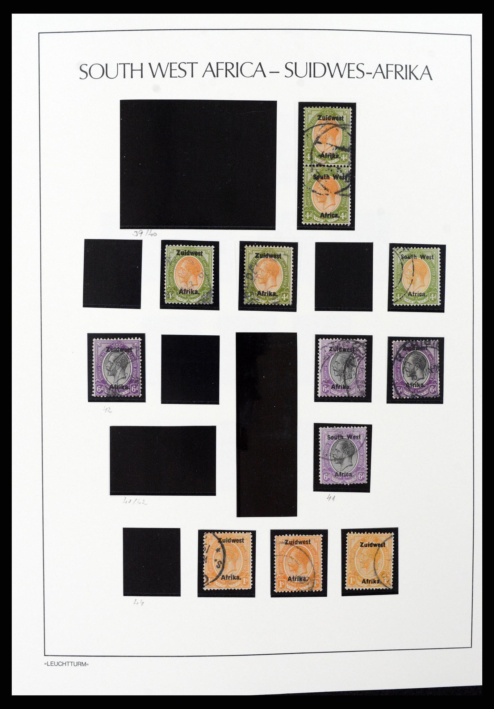 37621 013 - Postzegelverzameling 37621 Zuid West Afrika en Namibië 1910-1991.