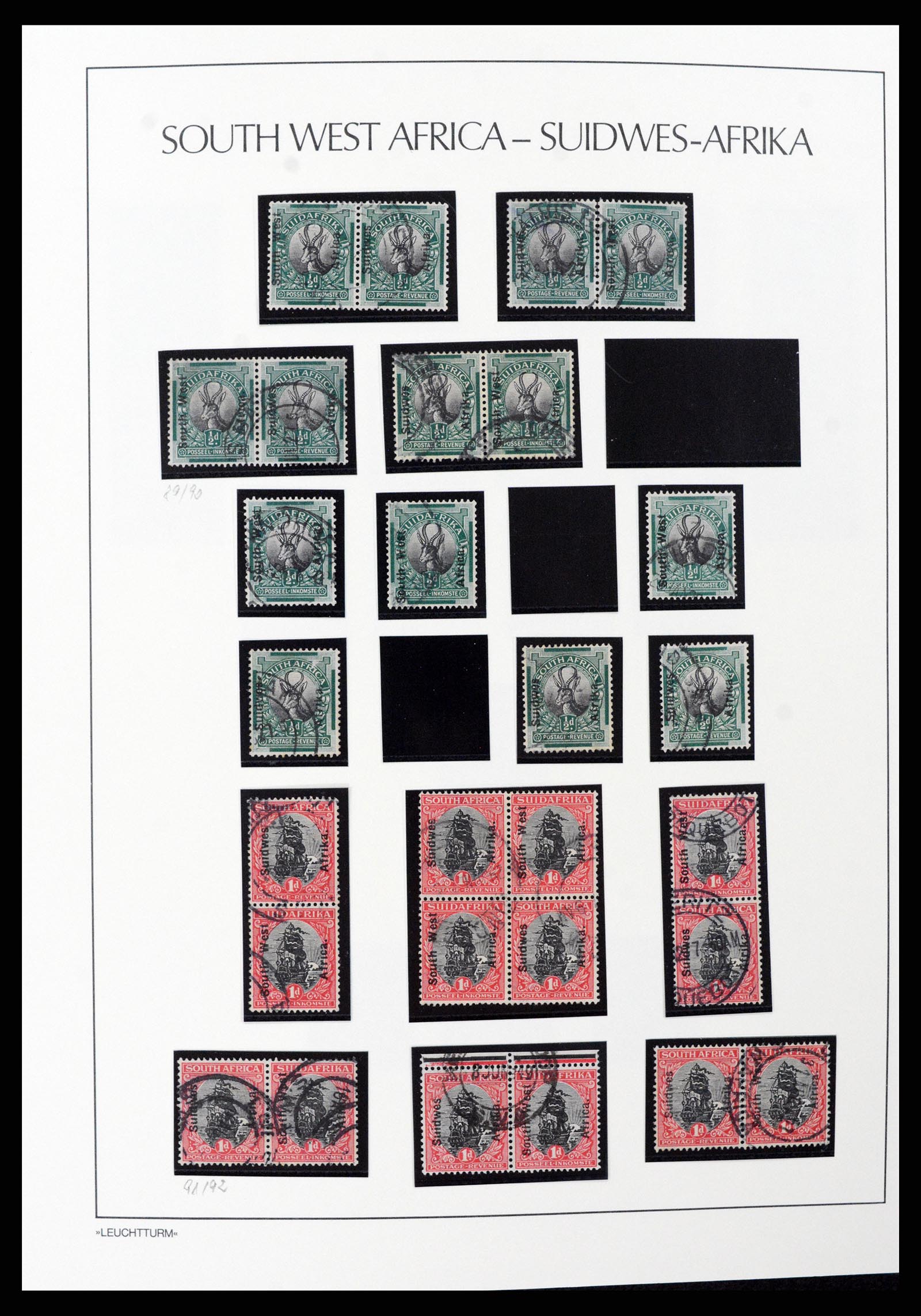 37621 025 - Postzegelverzameling 37621 Zuid West Afrika en Namibië 1910-1991.