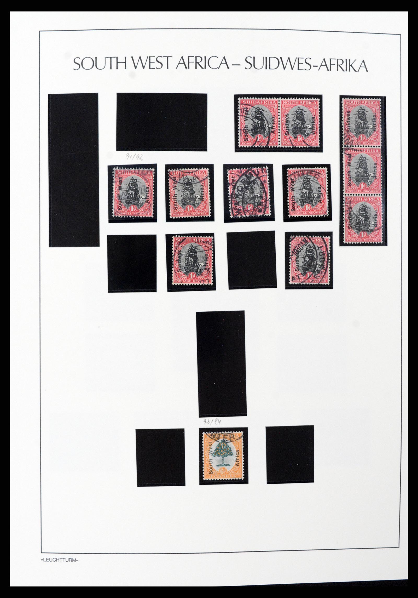 37621 026 - Postzegelverzameling 37621 Zuid West Afrika en Namibië 1910-1991.