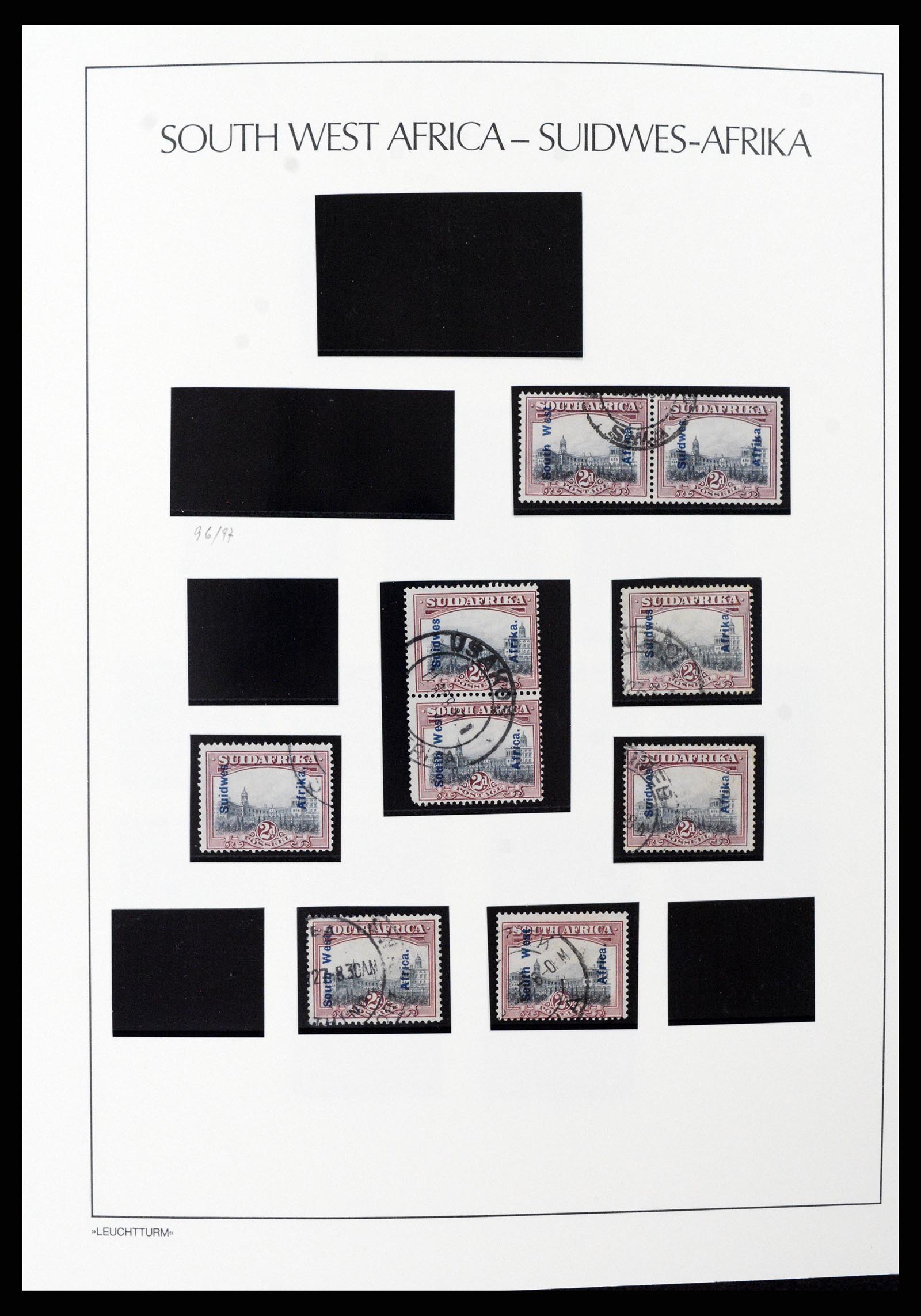 37621 027 - Postzegelverzameling 37621 Zuid West Afrika en Namibië 1910-1991.