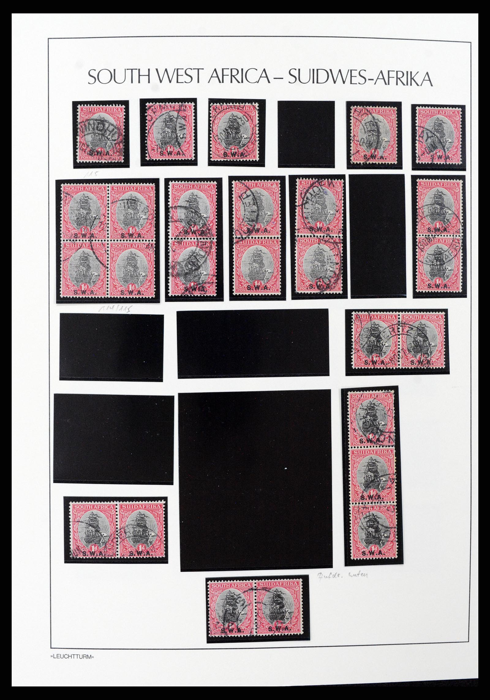 37621 031 - Postzegelverzameling 37621 Zuid West Afrika en Namibië 1910-1991.