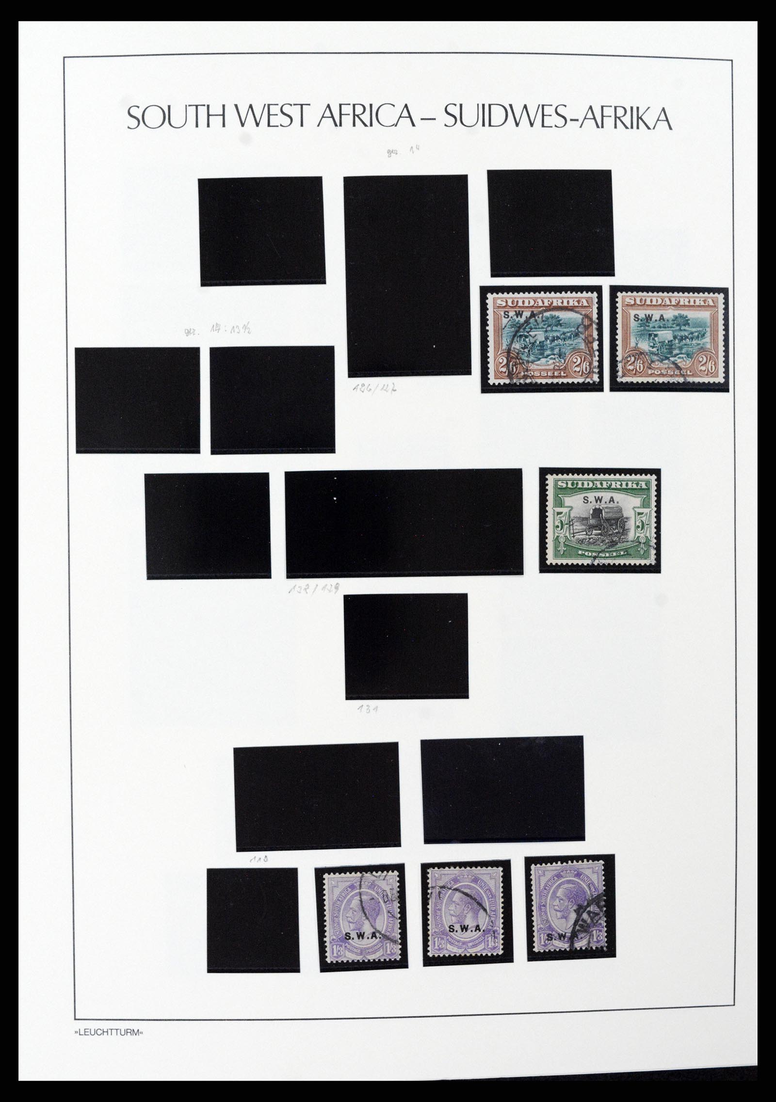 37621 036 - Postzegelverzameling 37621 Zuid West Afrika en Namibië 1910-1991.