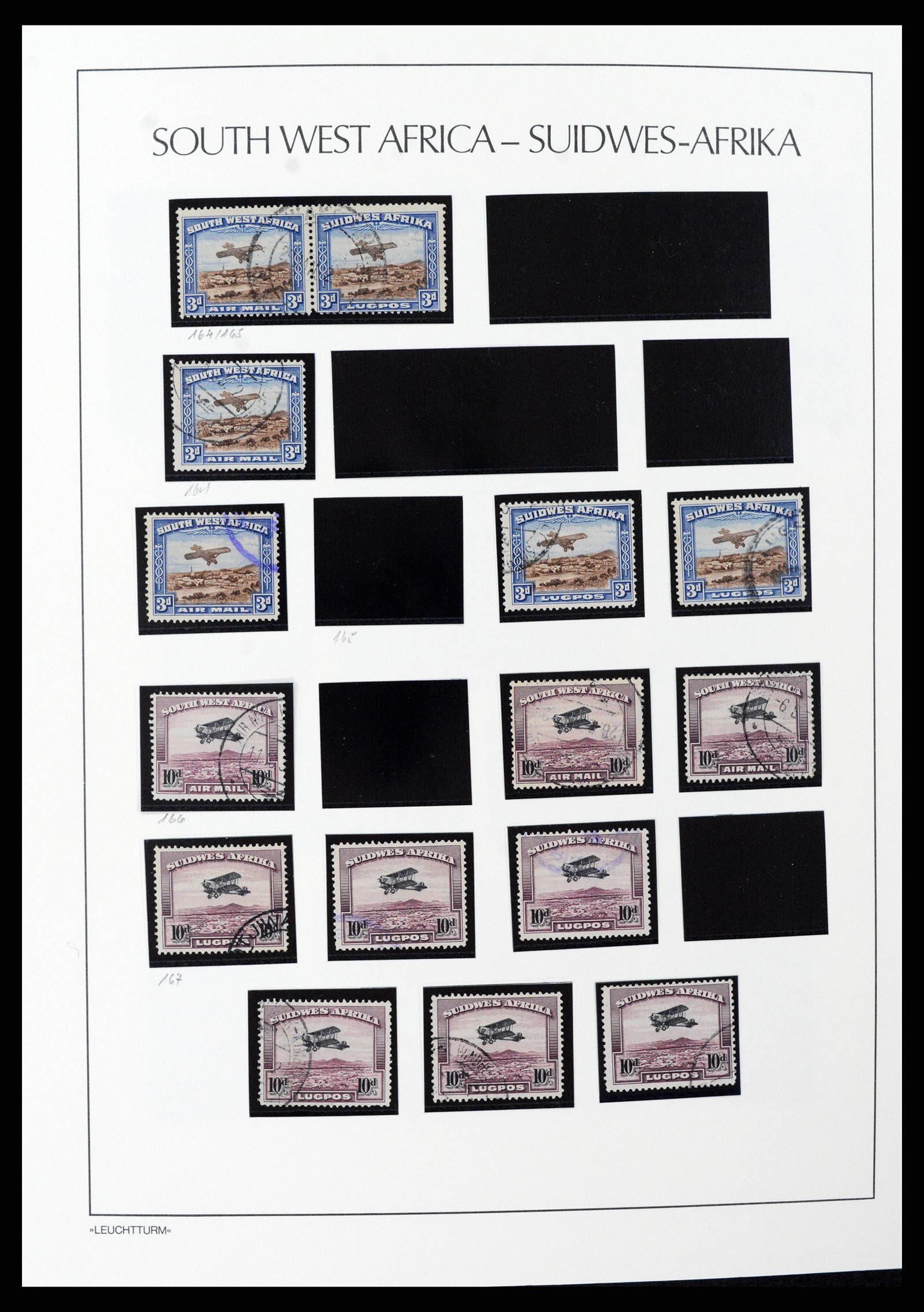 37621 039 - Postzegelverzameling 37621 Zuid West Afrika en Namibië 1910-1991.