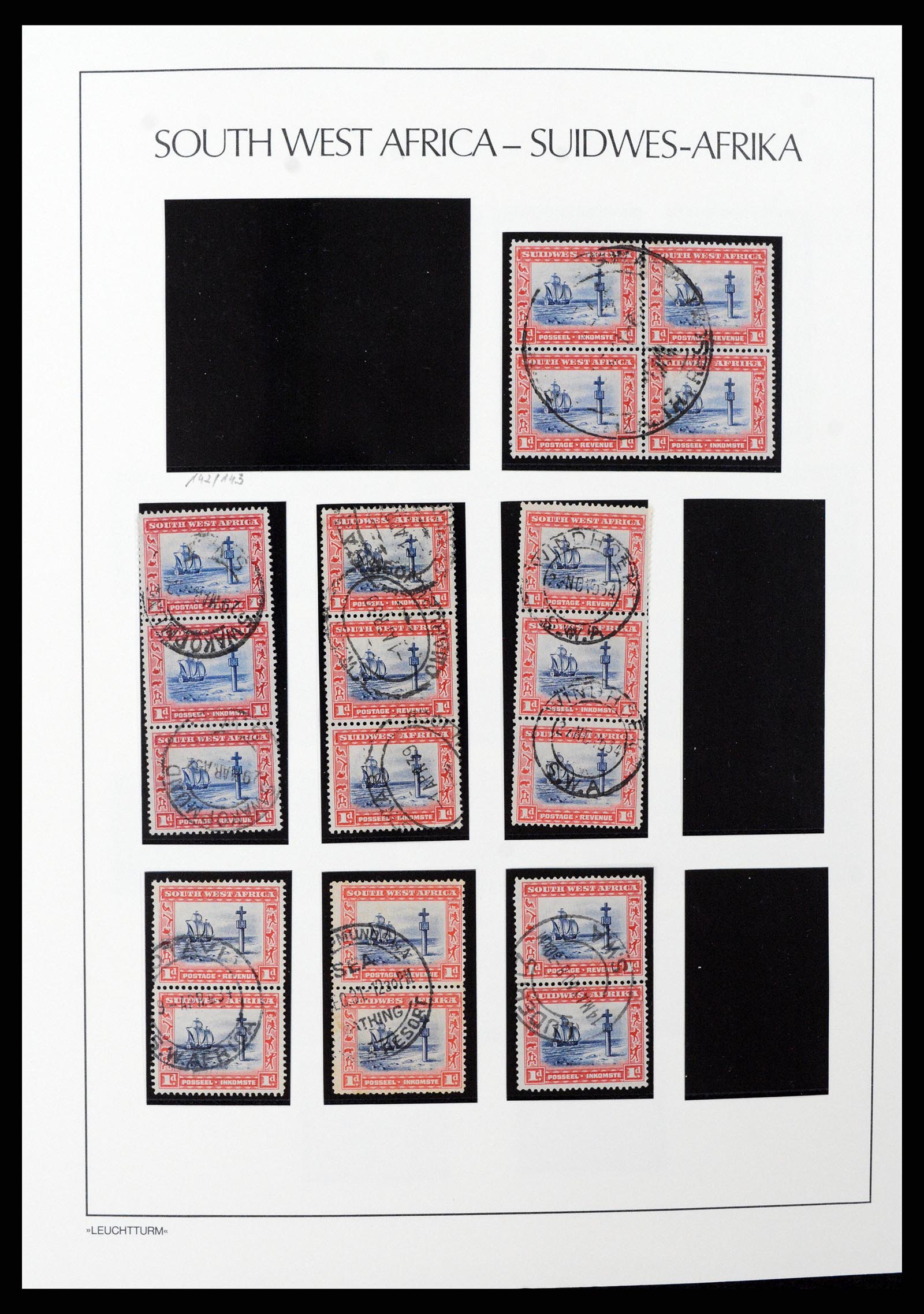 37621 042 - Postzegelverzameling 37621 Zuid West Afrika en Namibië 1910-1991.