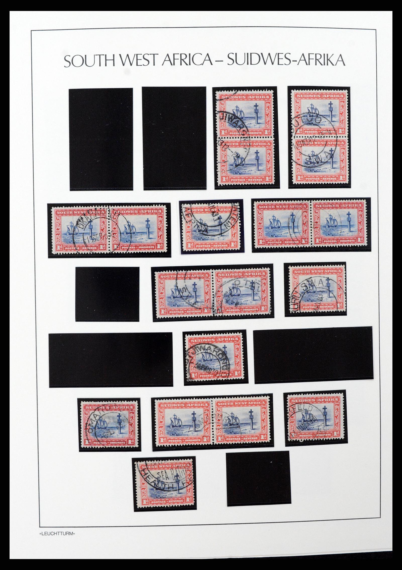 37621 043 - Postzegelverzameling 37621 Zuid West Afrika en Namibië 1910-1991.