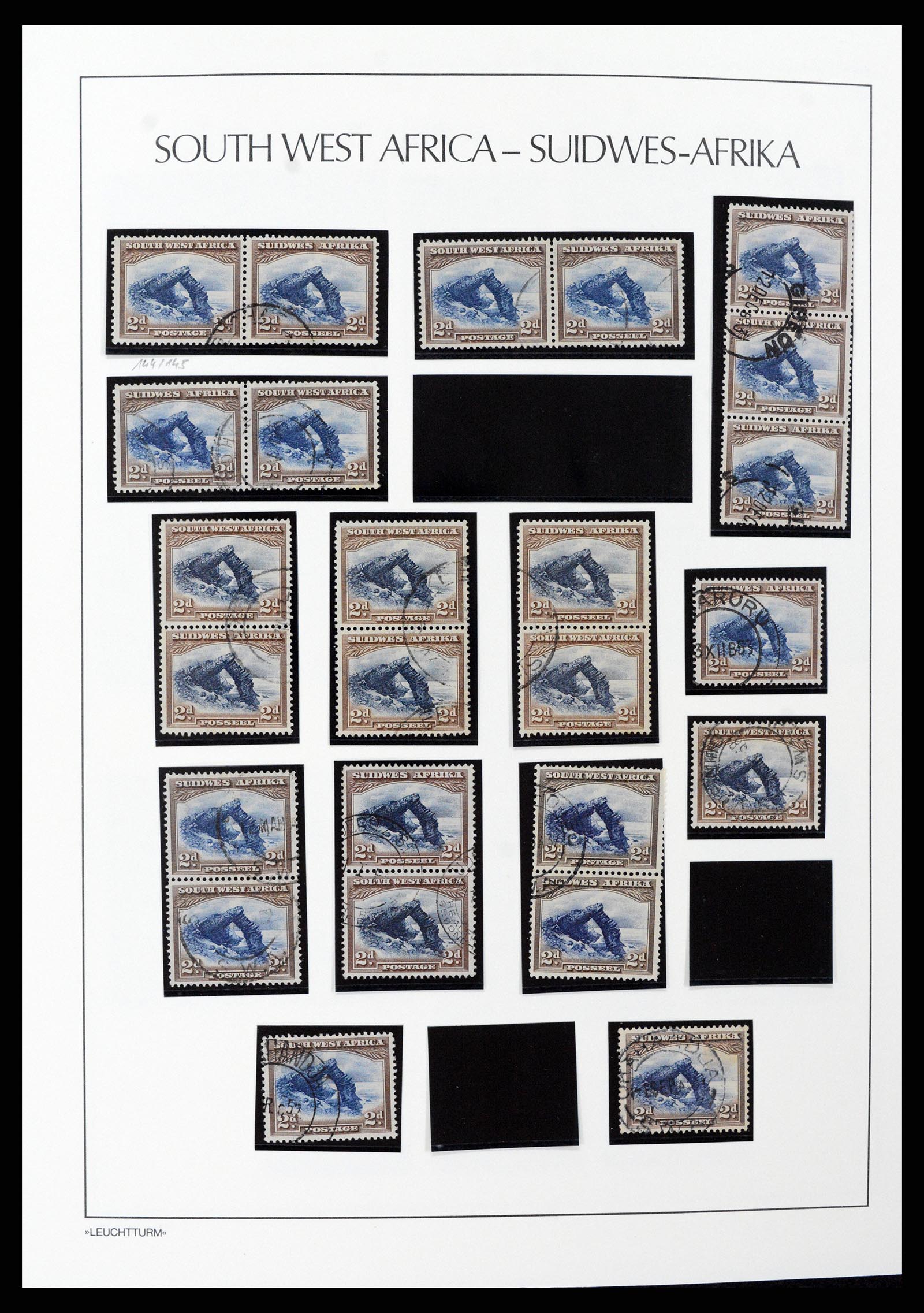 37621 044 - Postzegelverzameling 37621 Zuid West Afrika en Namibië 1910-1991.