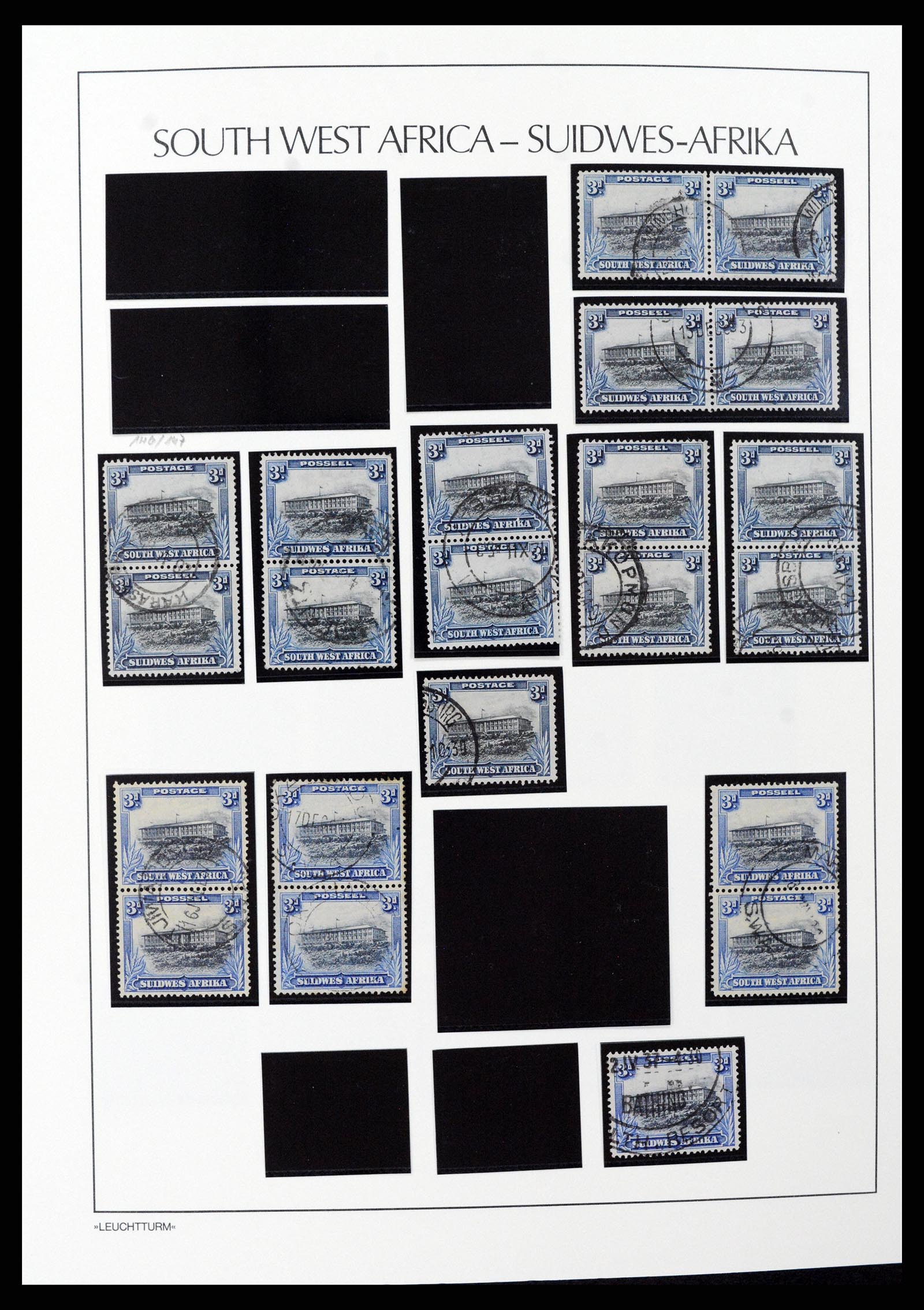 37621 045 - Postzegelverzameling 37621 Zuid West Afrika en Namibië 1910-1991.