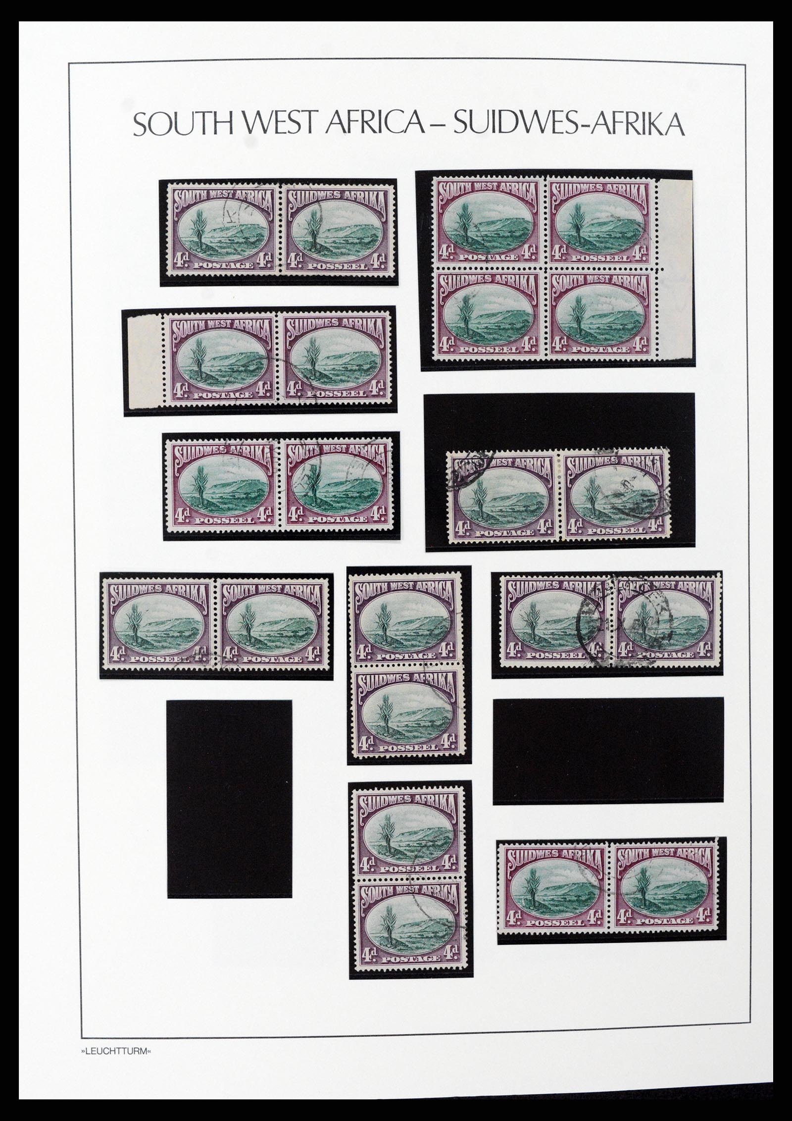 37621 047 - Postzegelverzameling 37621 Zuid West Afrika en Namibië 1910-1991.
