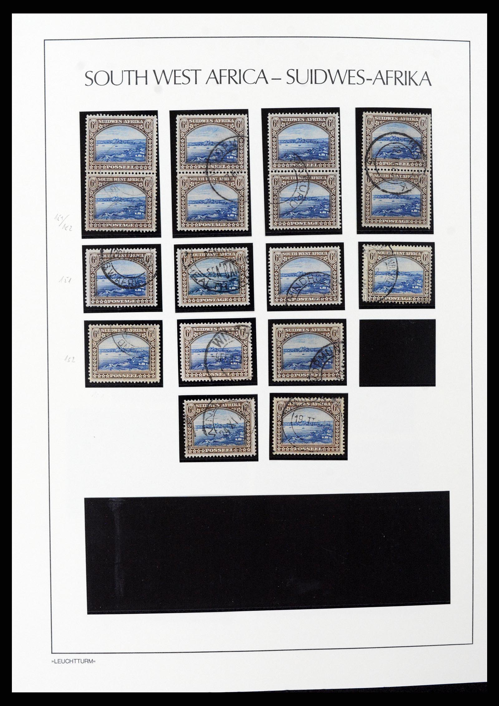 37621 049 - Postzegelverzameling 37621 Zuid West Afrika en Namibië 1910-1991.
