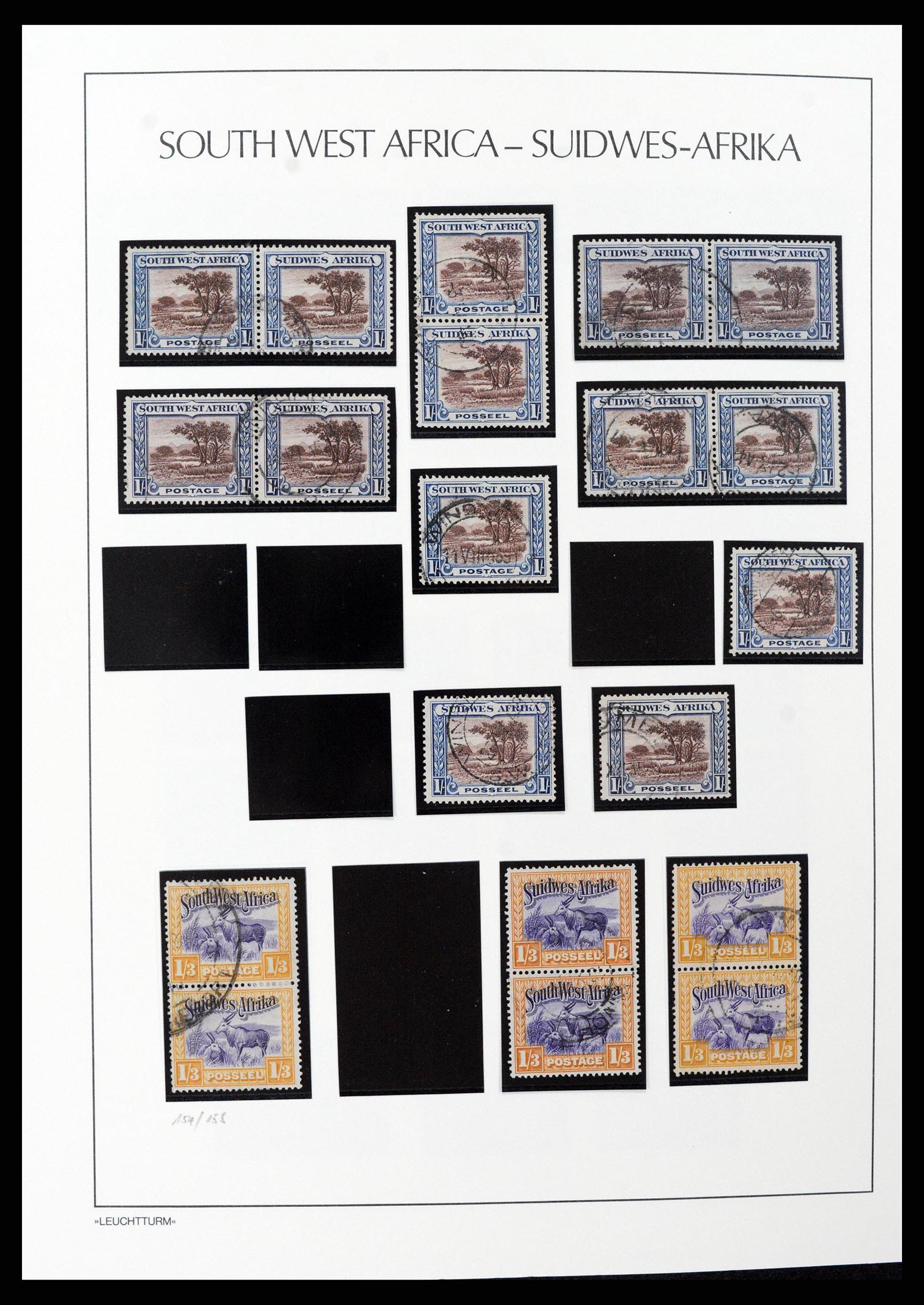 37621 052 - Postzegelverzameling 37621 Zuid West Afrika en Namibië 1910-1991.