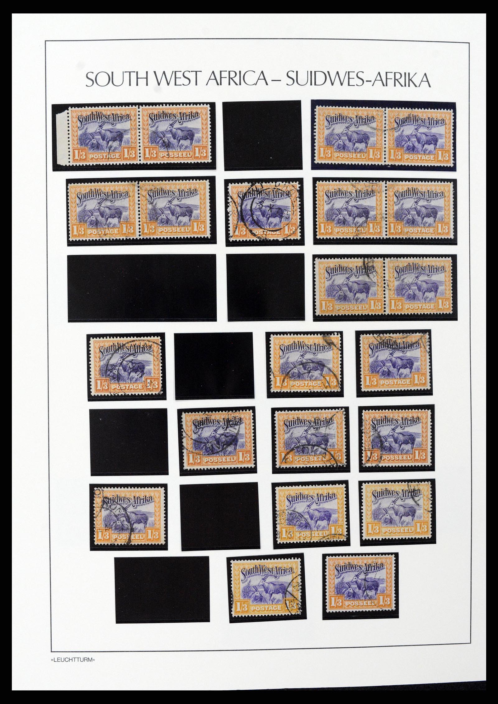 37621 053 - Postzegelverzameling 37621 Zuid West Afrika en Namibië 1910-1991.