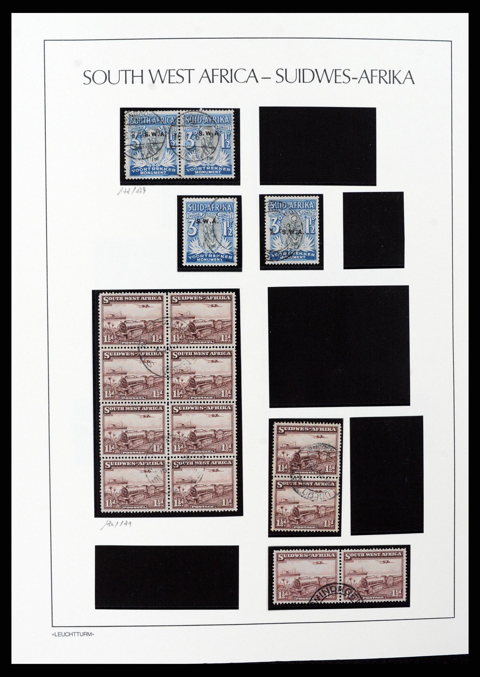 37621 059 - Postzegelverzameling 37621 Zuid West Afrika en Namibië 1910-1991.