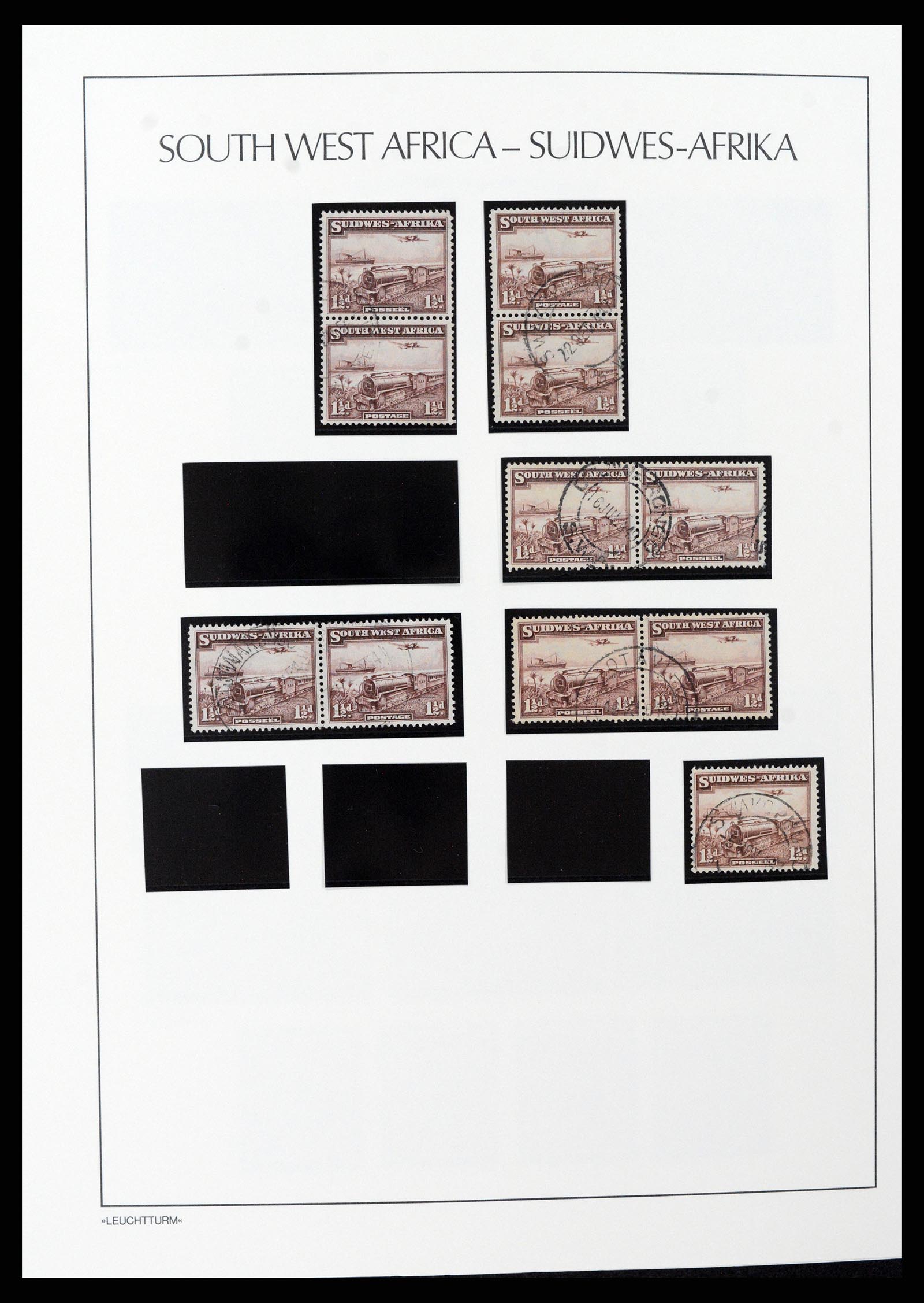 37621 060 - Postzegelverzameling 37621 Zuid West Afrika en Namibië 1910-1991.