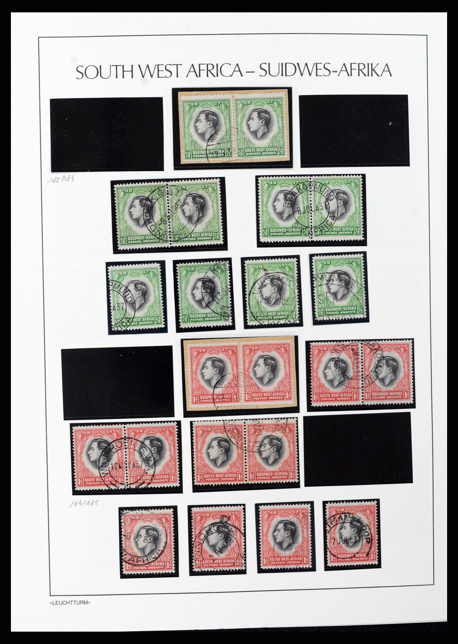37621 061 - Postzegelverzameling 37621 Zuid West Afrika en Namibië 1910-1991.