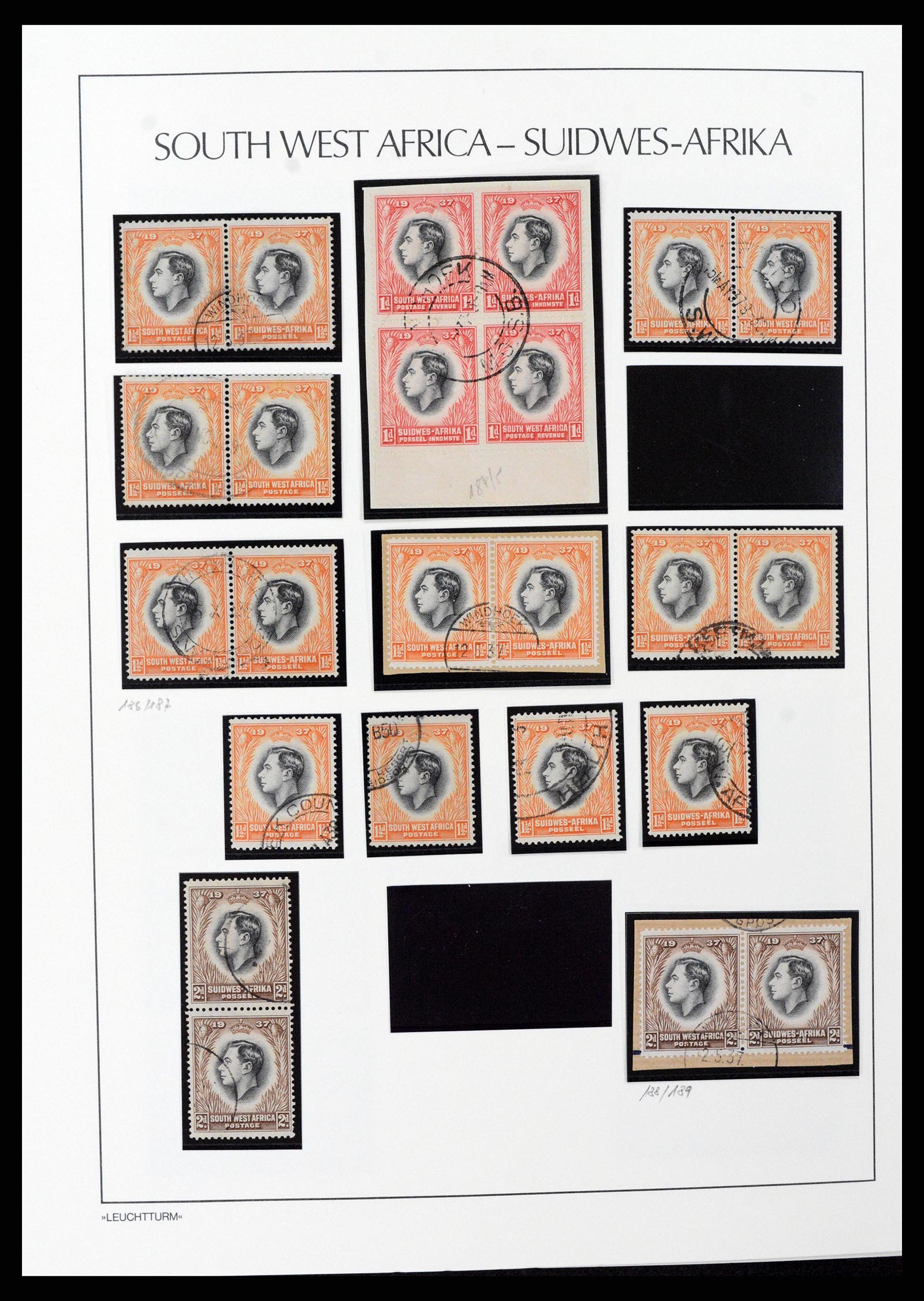 37621 062 - Postzegelverzameling 37621 Zuid West Afrika en Namibië 1910-1991.
