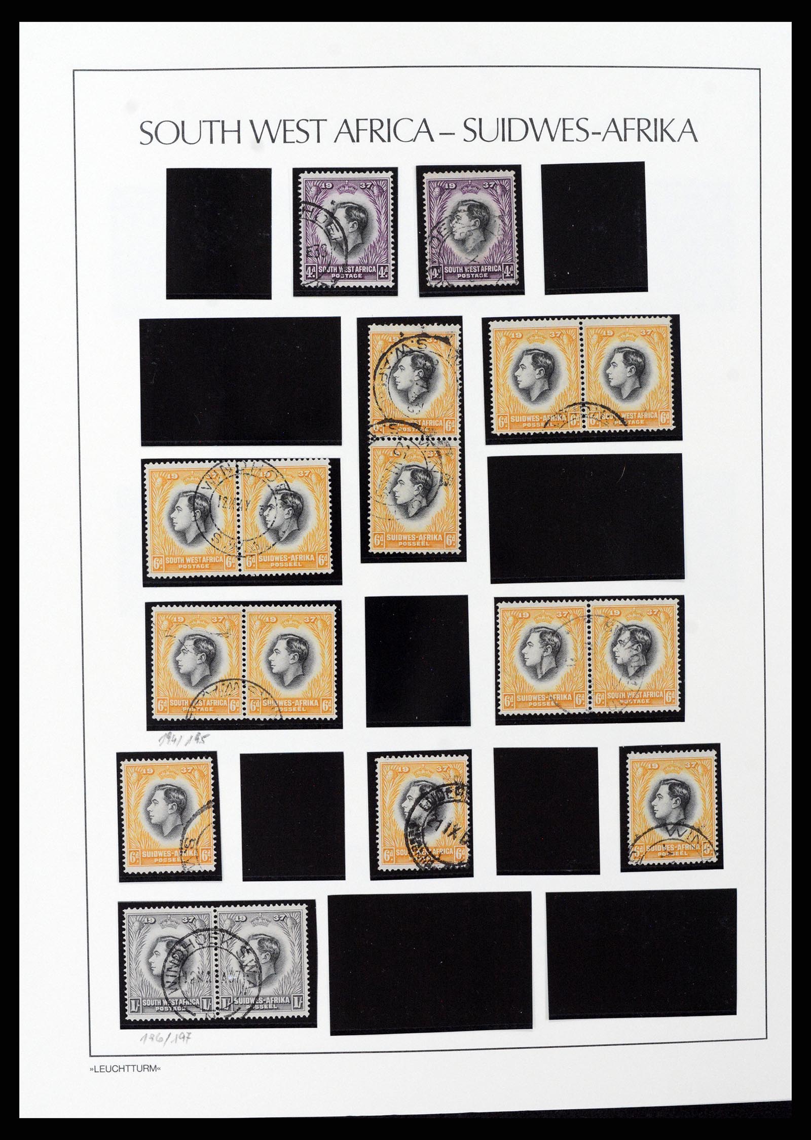 37621 065 - Postzegelverzameling 37621 Zuid West Afrika en Namibië 1910-1991.