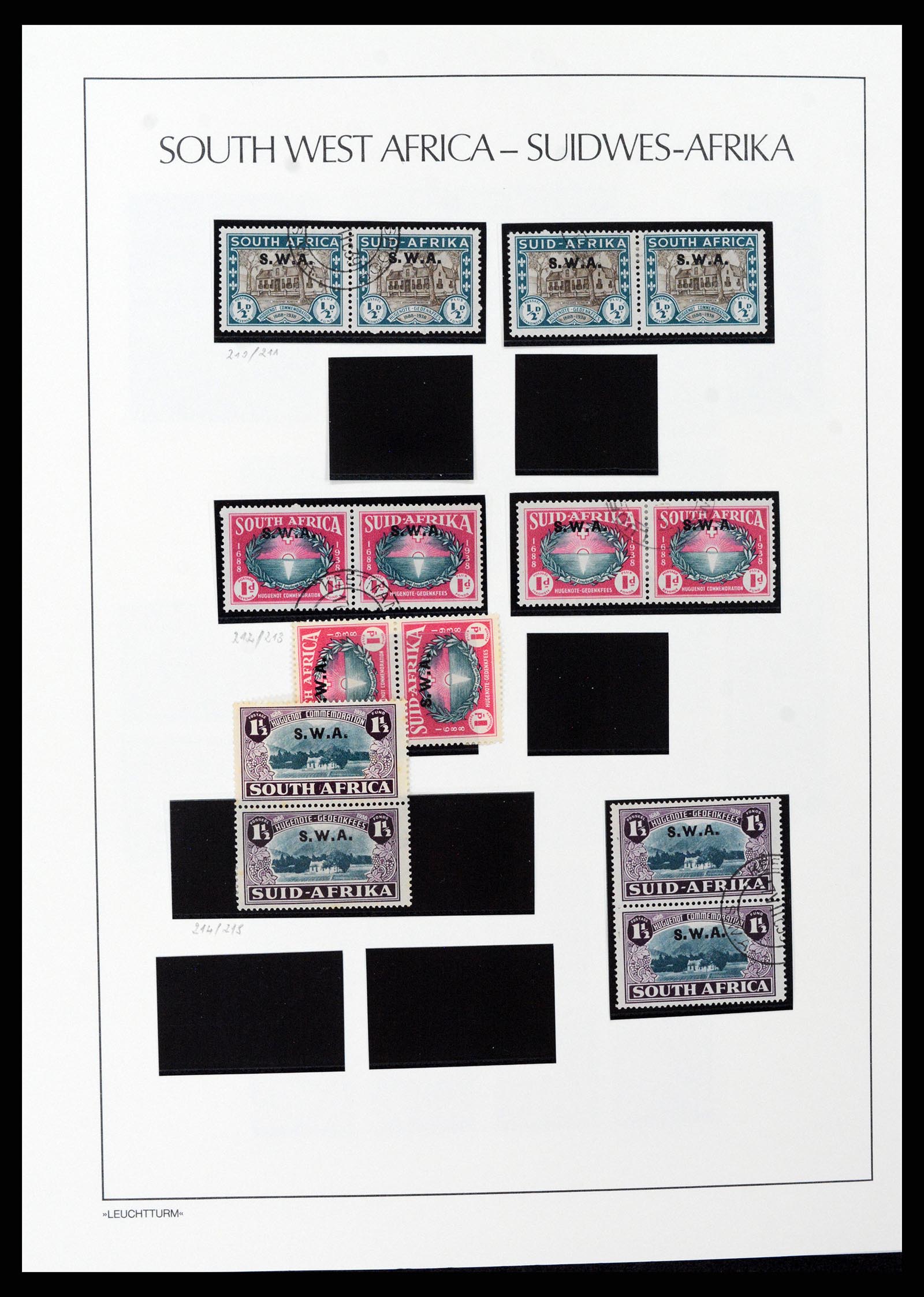 37621 069 - Postzegelverzameling 37621 Zuid West Afrika en Namibië 1910-1991.