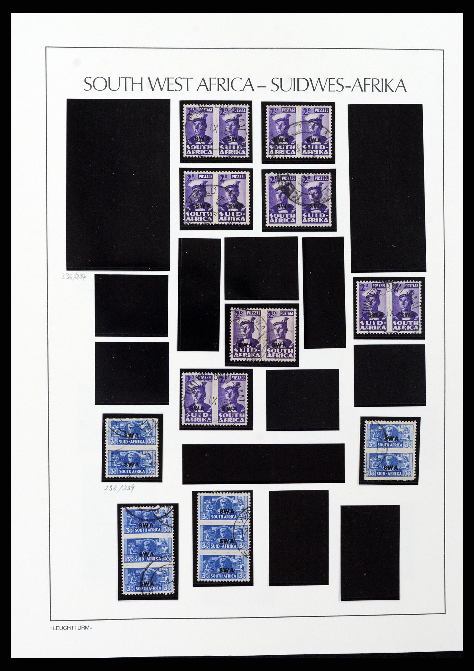 37621 078 - Postzegelverzameling 37621 Zuid West Afrika en Namibië 1910-1991.