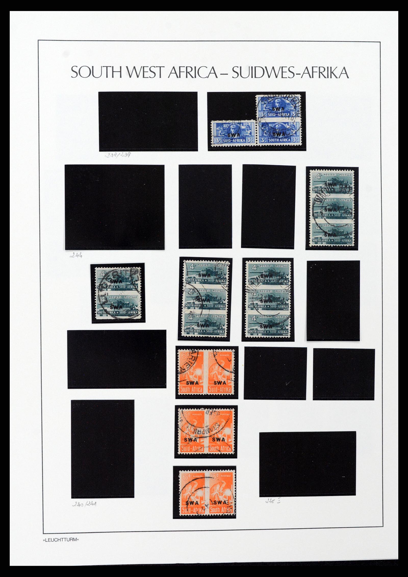 37621 079 - Postzegelverzameling 37621 Zuid West Afrika en Namibië 1910-1991.