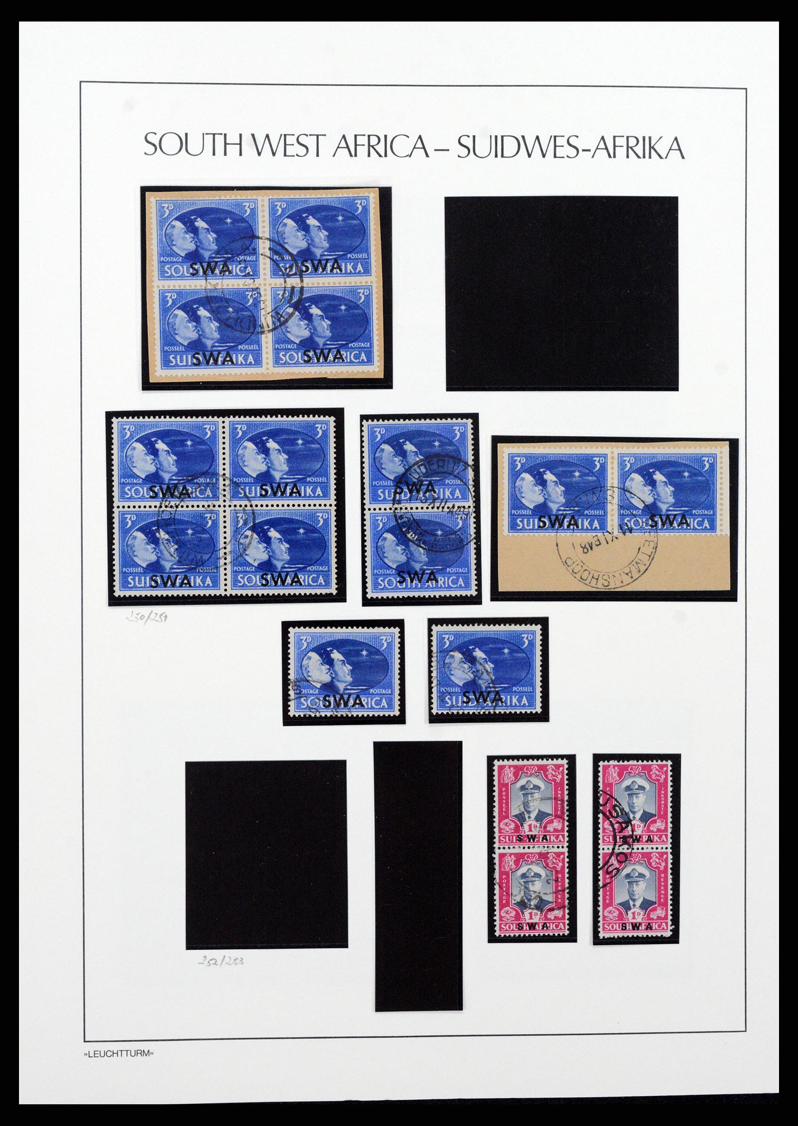 37621 083 - Postzegelverzameling 37621 Zuid West Afrika en Namibië 1910-1991.