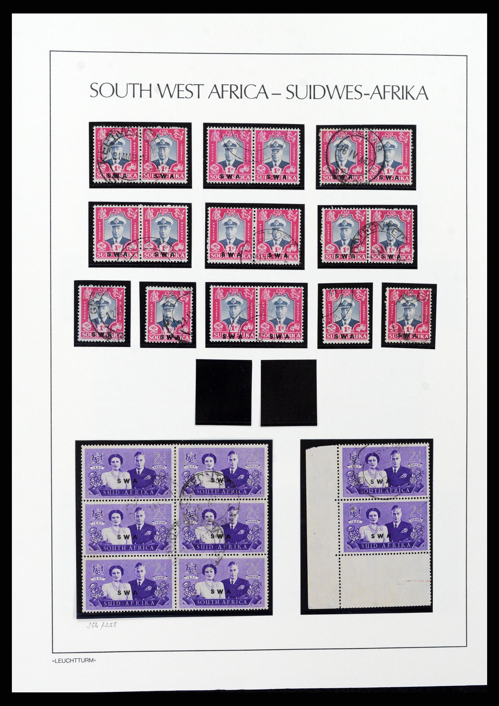 37621 084 - Postzegelverzameling 37621 Zuid West Afrika en Namibië 1910-1991.
