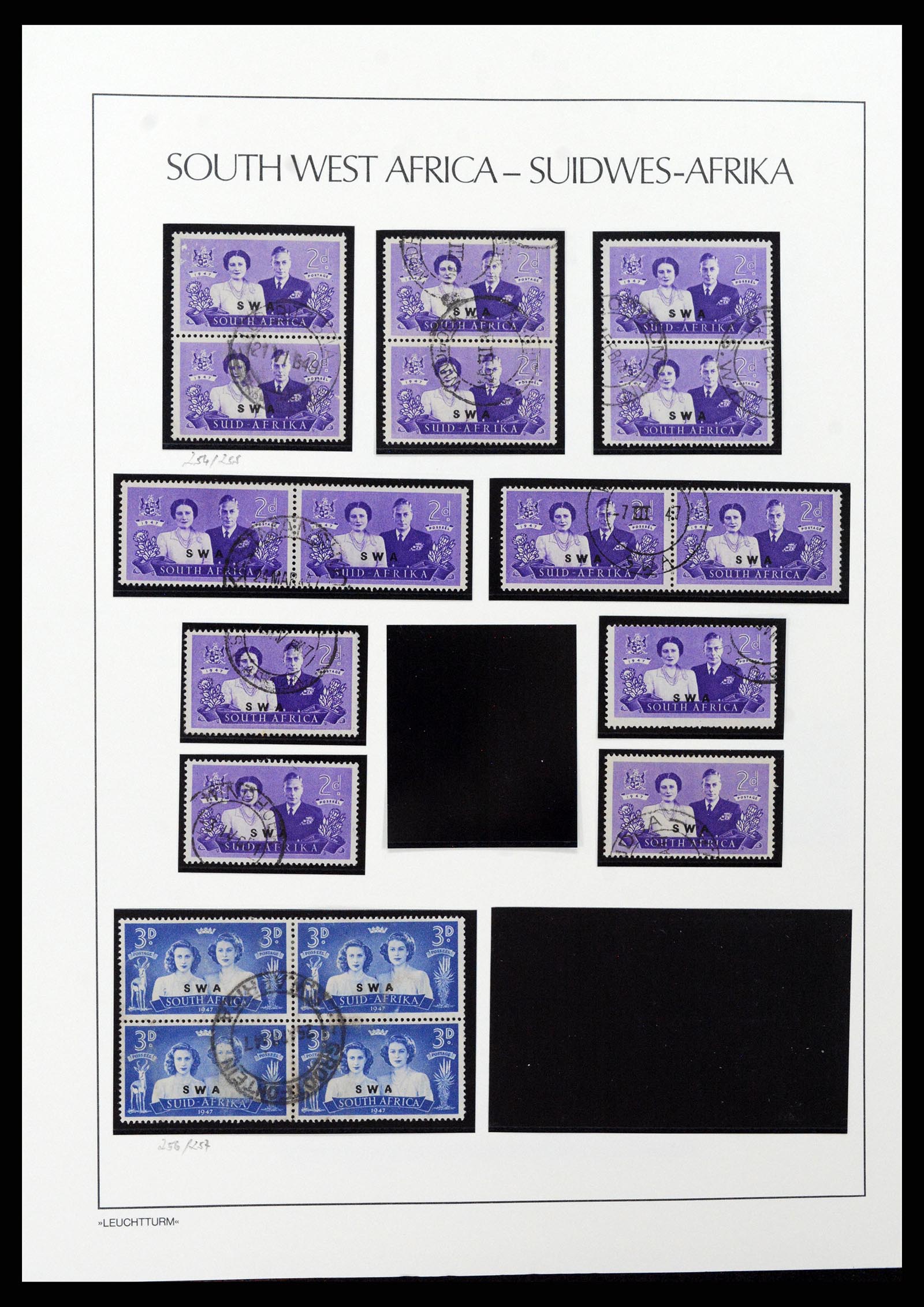 37621 085 - Postzegelverzameling 37621 Zuid West Afrika en Namibië 1910-1991.