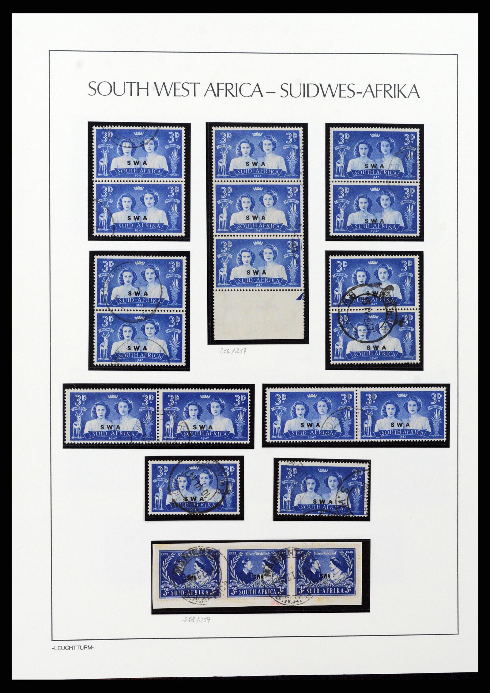 37621 086 - Postzegelverzameling 37621 Zuid West Afrika en Namibië 1910-1991.