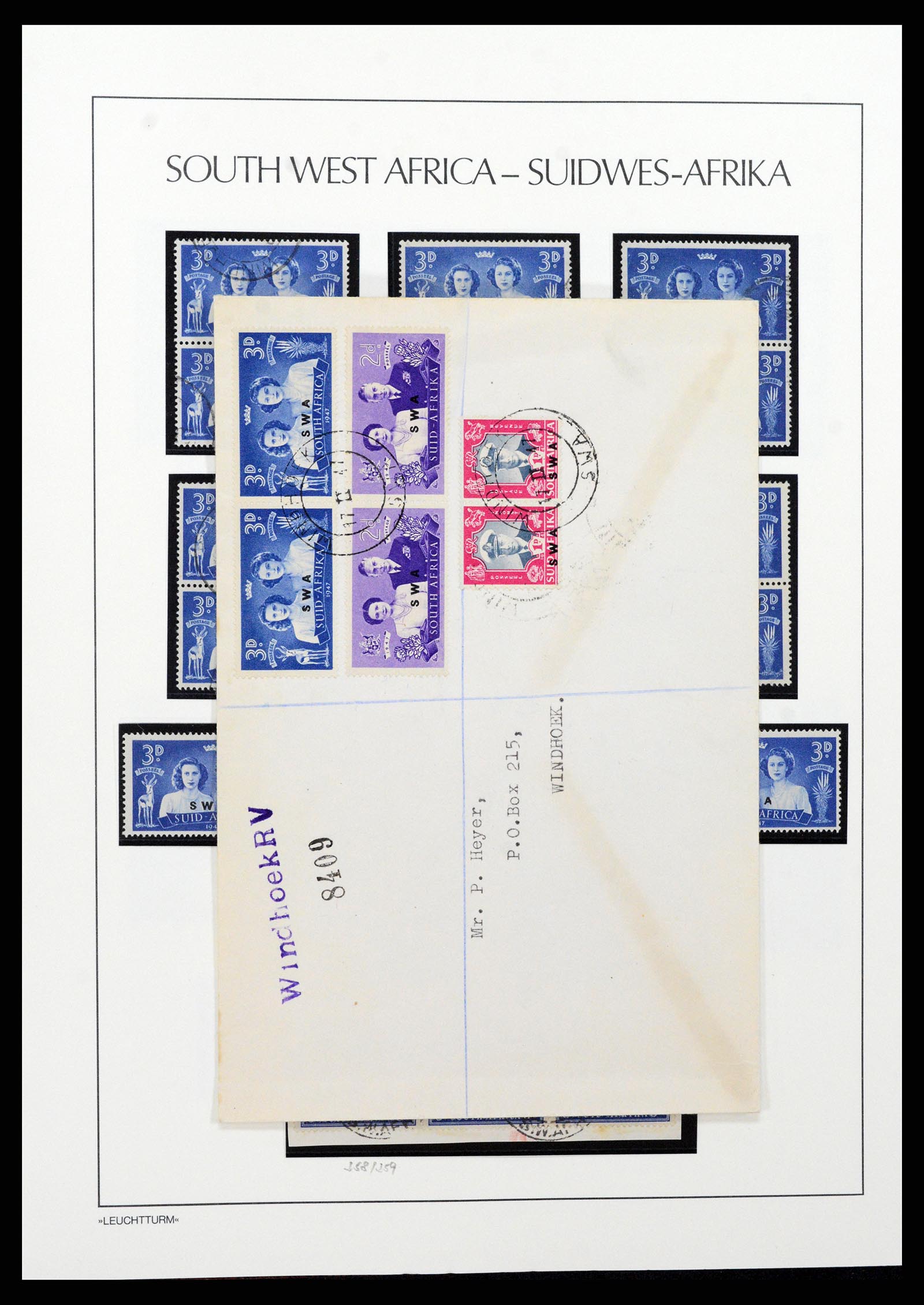 37621 087 - Postzegelverzameling 37621 Zuid West Afrika en Namibië 1910-1991.