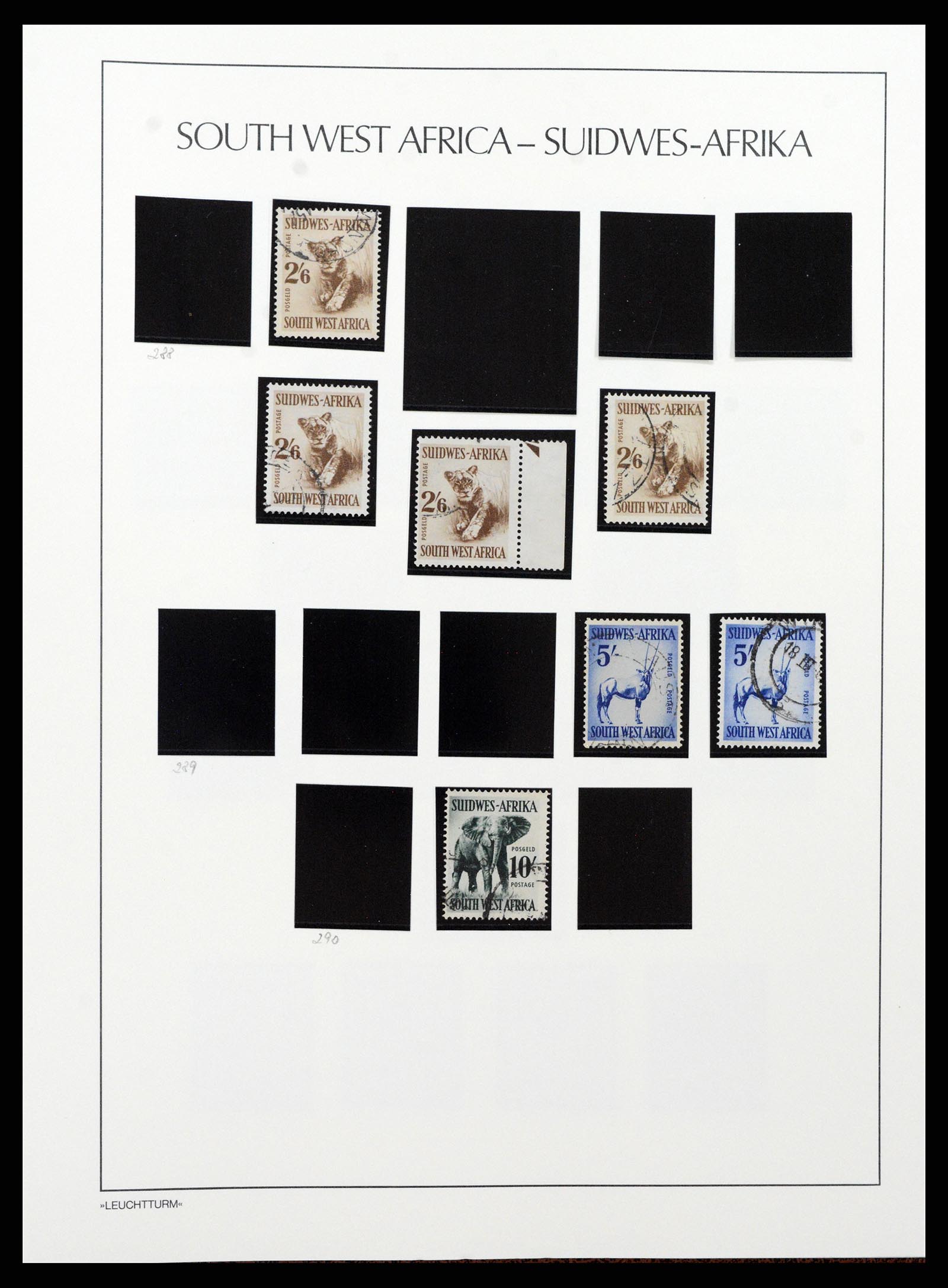 37621 099 - Postzegelverzameling 37621 Zuid West Afrika en Namibië 1910-1991.