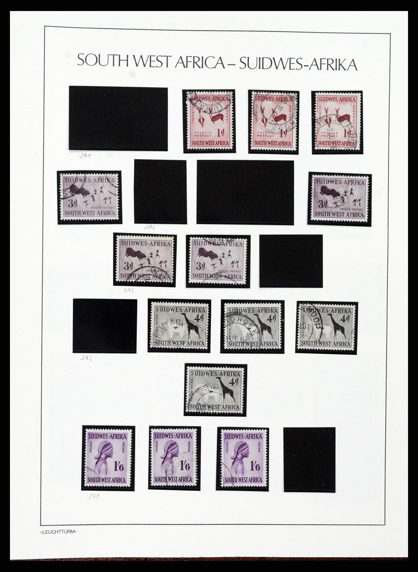 37621 100 - Postzegelverzameling 37621 Zuid West Afrika en Namibië 1910-1991.