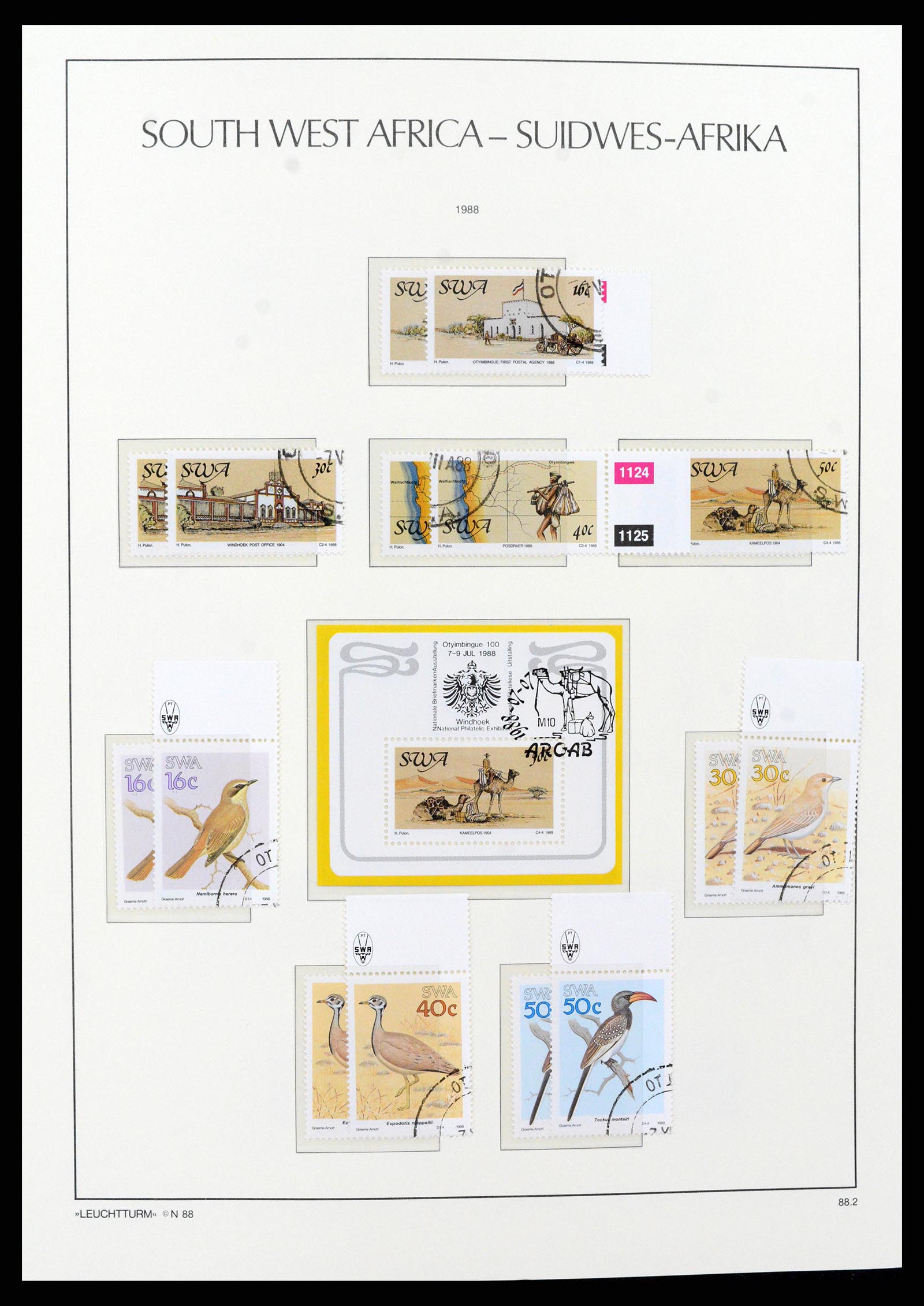 37621 145 - Postzegelverzameling 37621 Zuid West Afrika en Namibië 1910-1991.