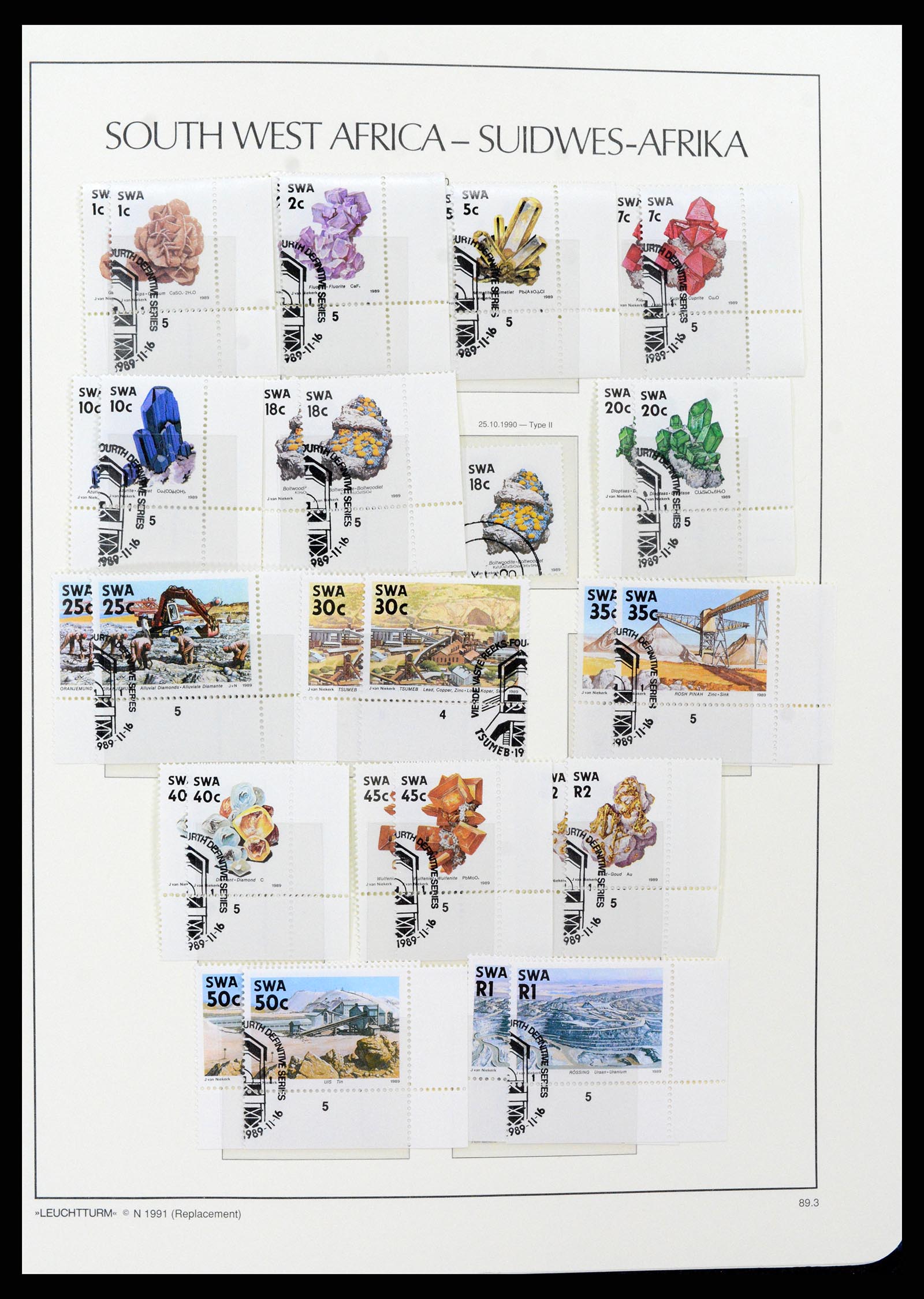 37621 148 - Postzegelverzameling 37621 Zuid West Afrika en Namibië 1910-1991.