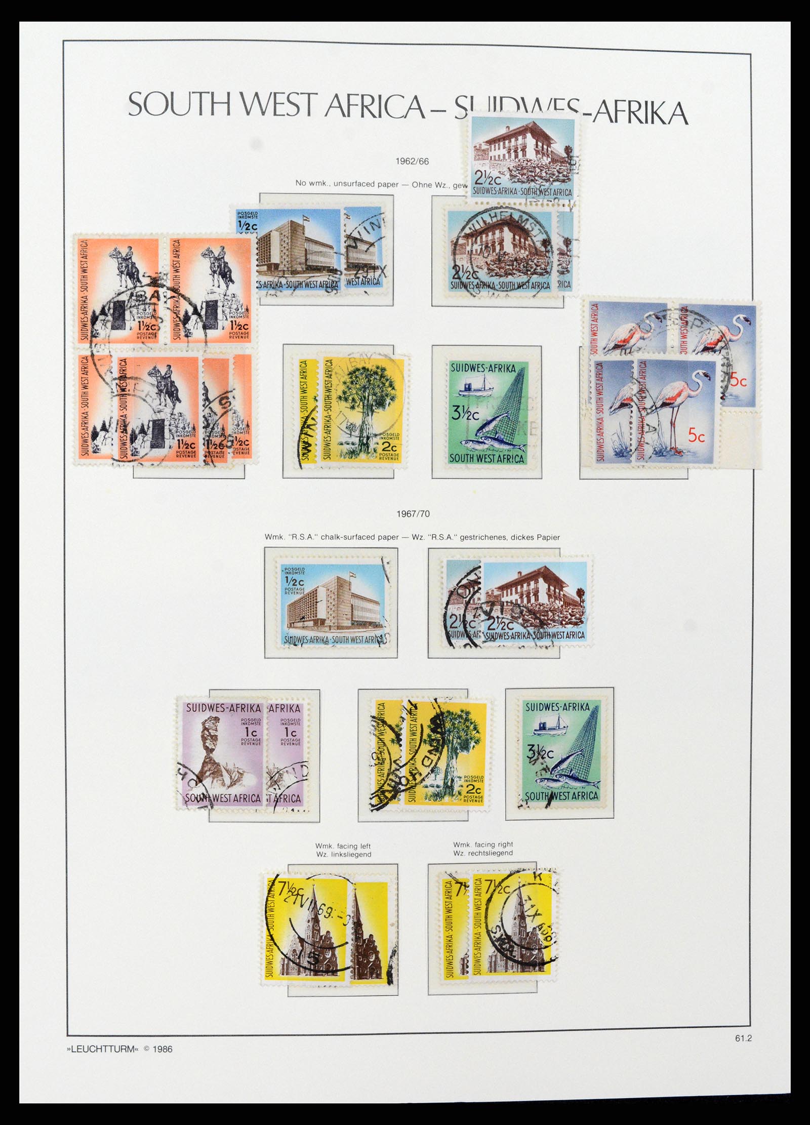 37621 151 - Postzegelverzameling 37621 Zuid West Afrika en Namibië 1910-1991.