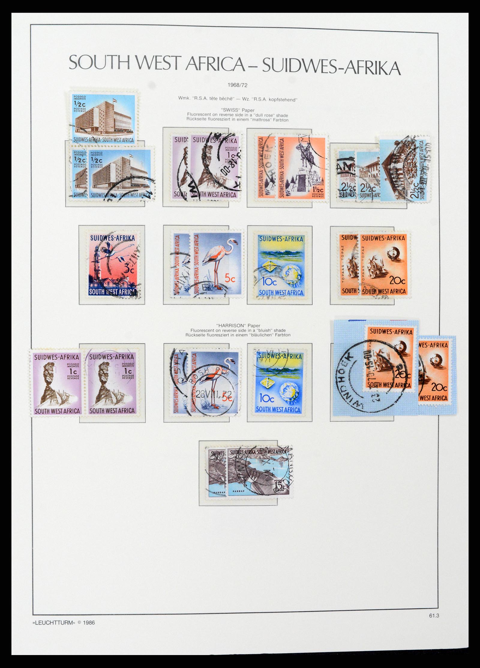 37621 152 - Postzegelverzameling 37621 Zuid West Afrika en Namibië 1910-1991.