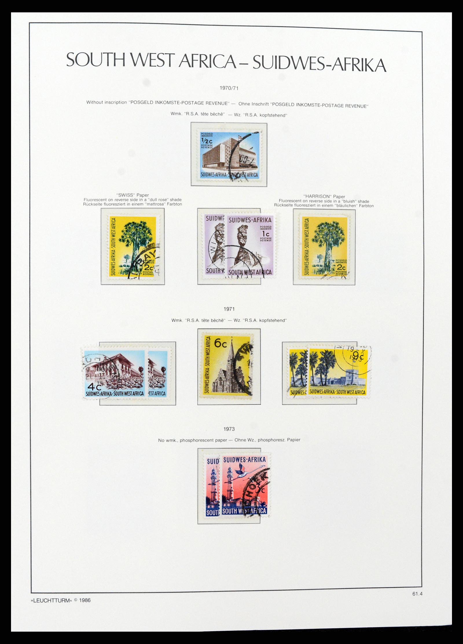 37621 153 - Postzegelverzameling 37621 Zuid West Afrika en Namibië 1910-1991.