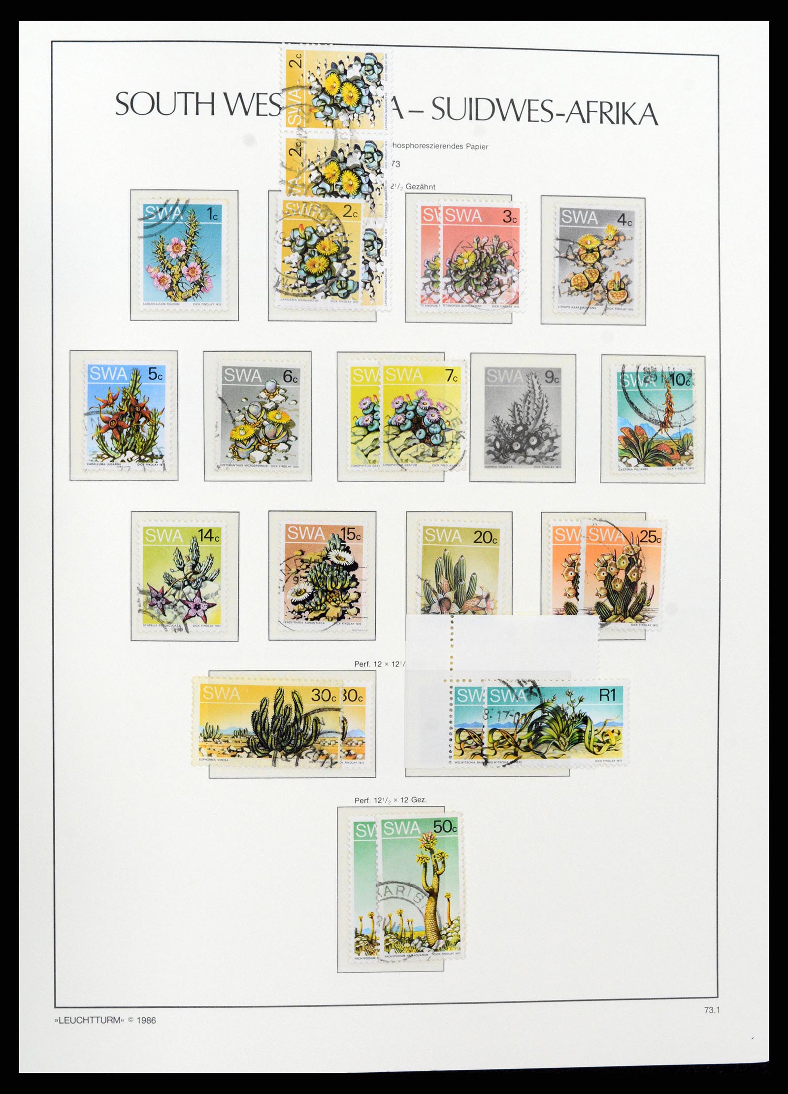 37621 156 - Postzegelverzameling 37621 Zuid West Afrika en Namibië 1910-1991.