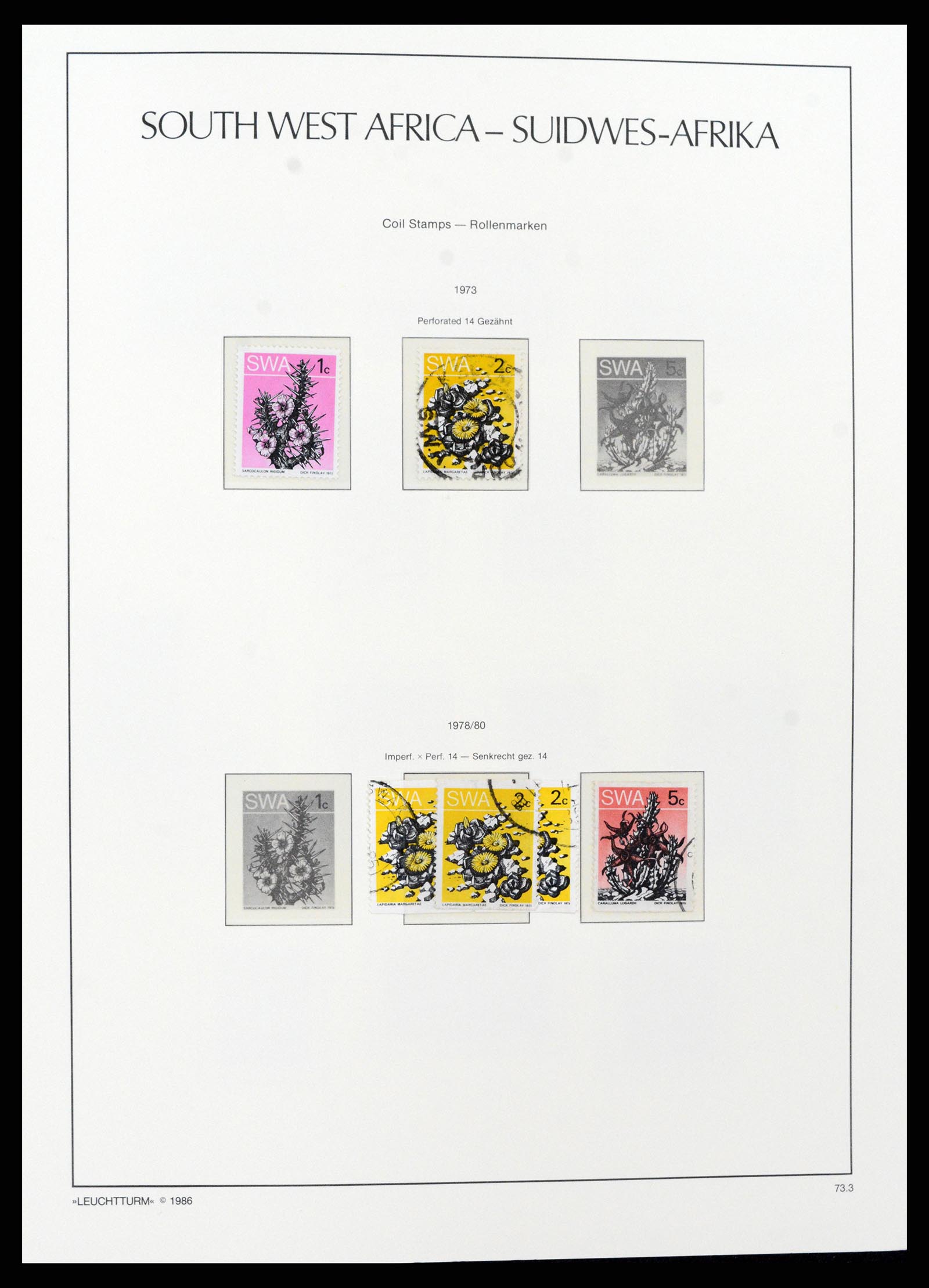37621 158 - Postzegelverzameling 37621 Zuid West Afrika en Namibië 1910-1991.