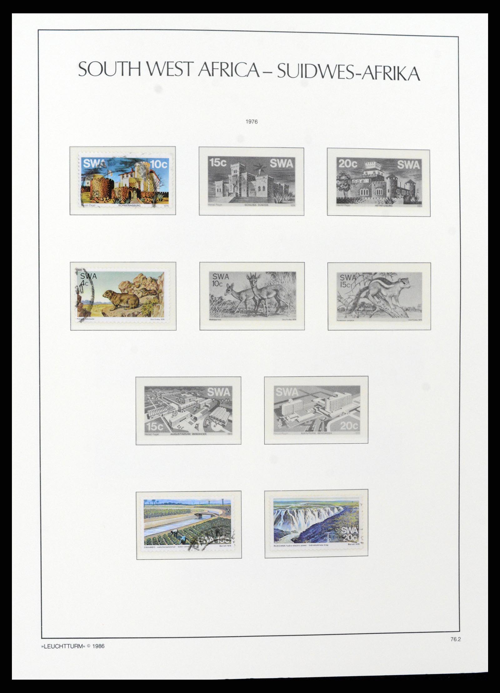 37621 162 - Postzegelverzameling 37621 Zuid West Afrika en Namibië 1910-1991.