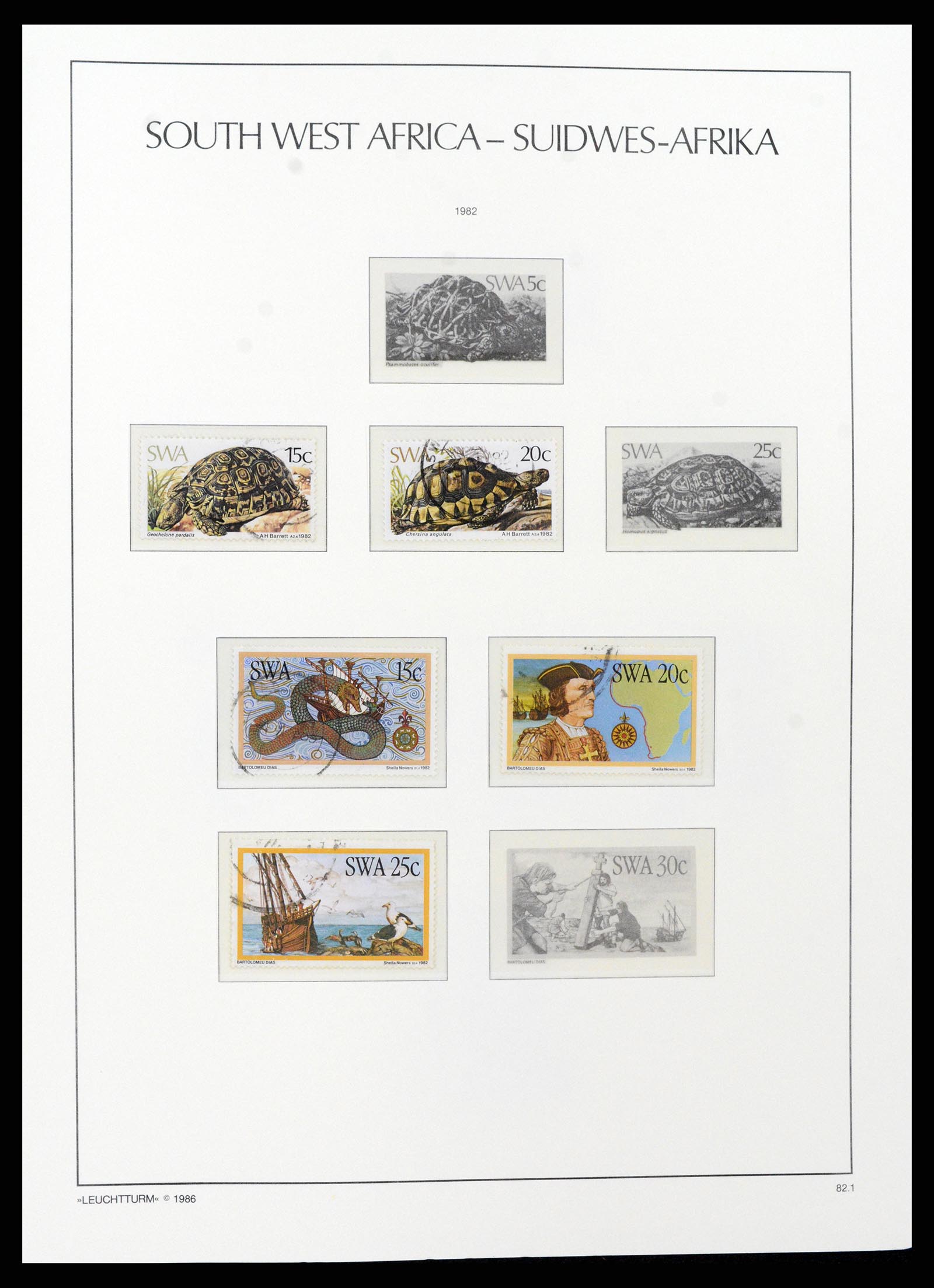 37621 176 - Postzegelverzameling 37621 Zuid West Afrika en Namibië 1910-1991.