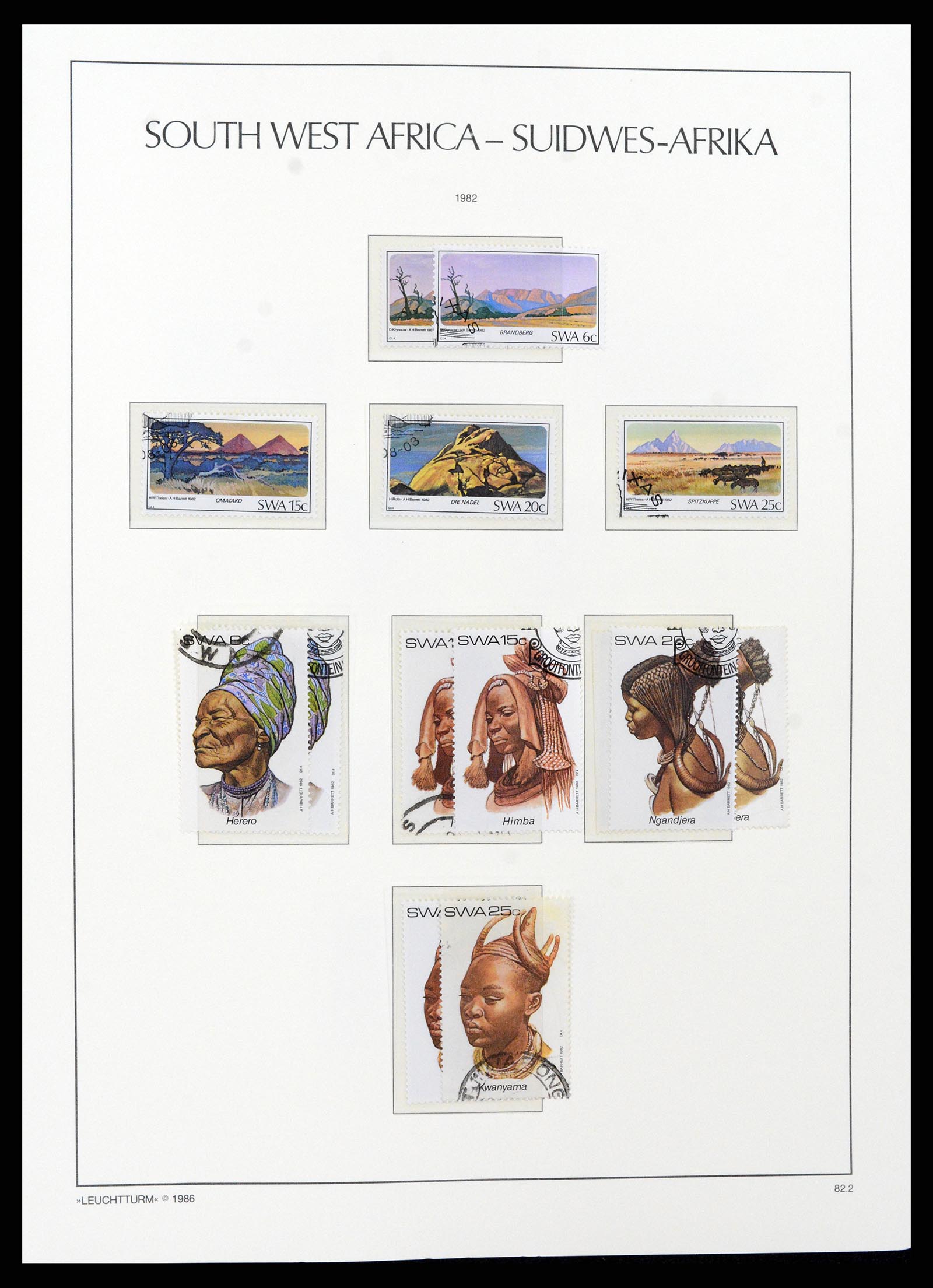 37621 177 - Postzegelverzameling 37621 Zuid West Afrika en Namibië 1910-1991.