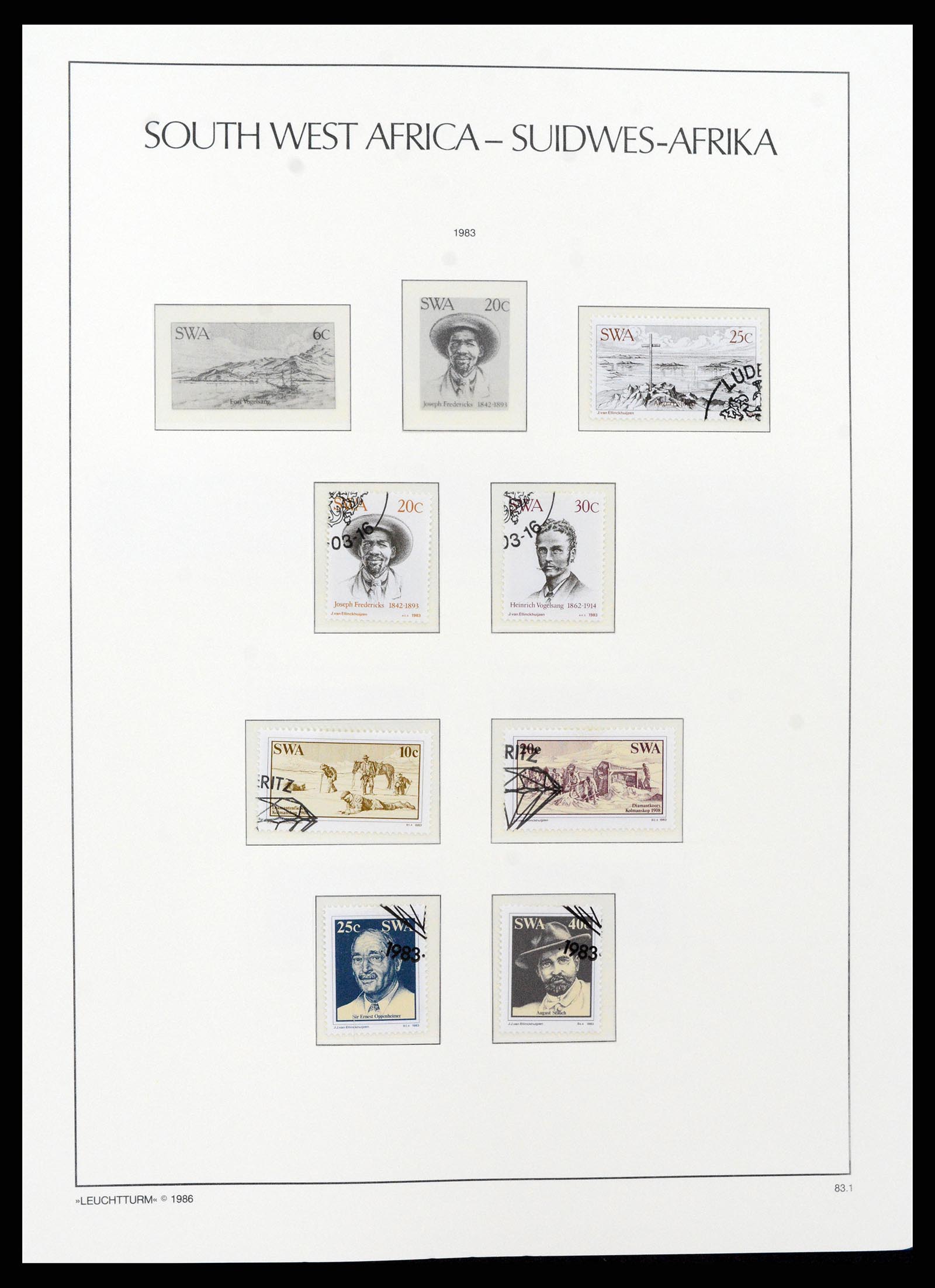37621 178 - Postzegelverzameling 37621 Zuid West Afrika en Namibië 1910-1991.