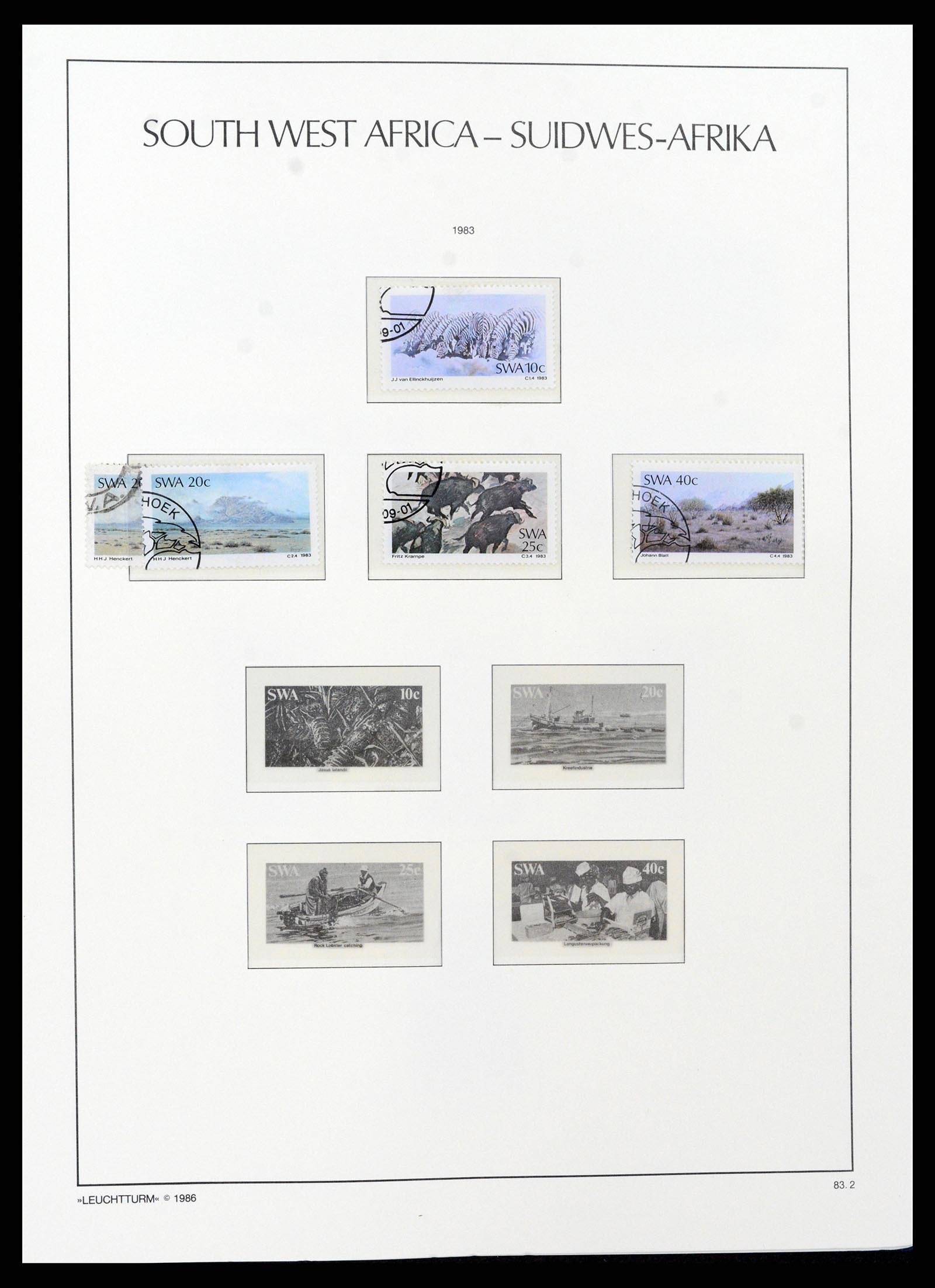 37621 179 - Postzegelverzameling 37621 Zuid West Afrika en Namibië 1910-1991.