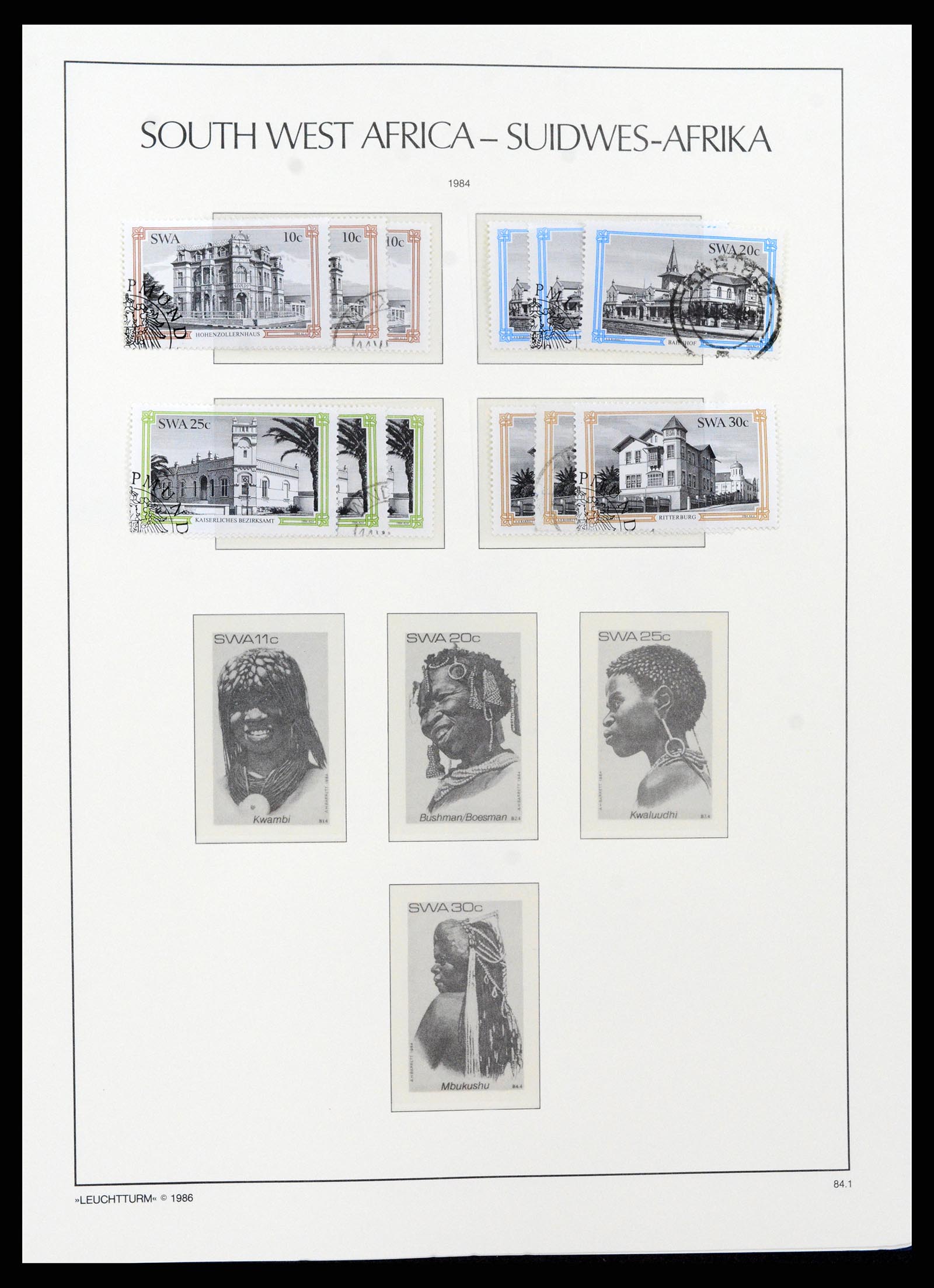 37621 180 - Postzegelverzameling 37621 Zuid West Afrika en Namibië 1910-1991.