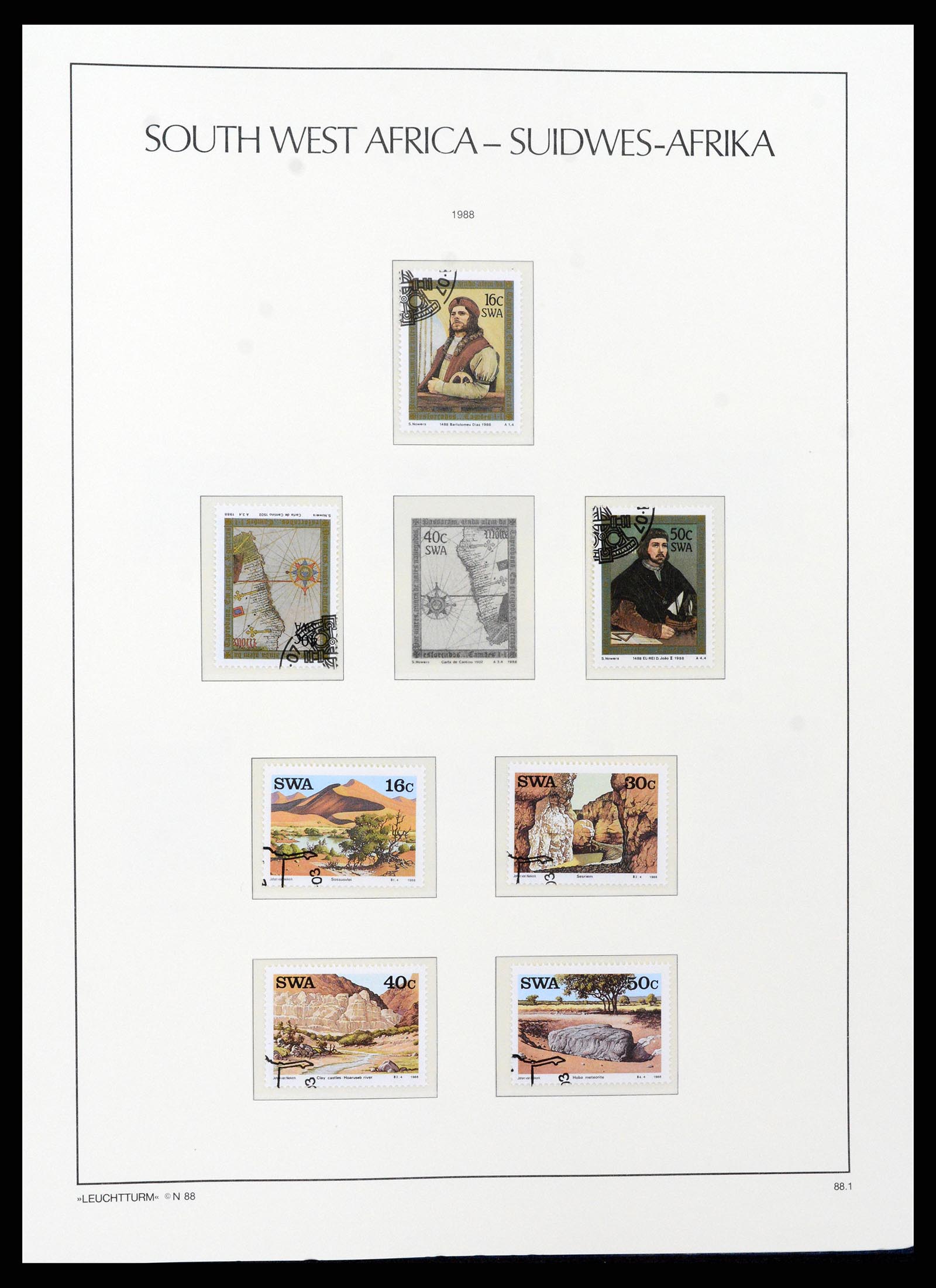37621 188 - Postzegelverzameling 37621 Zuid West Afrika en Namibië 1910-1991.
