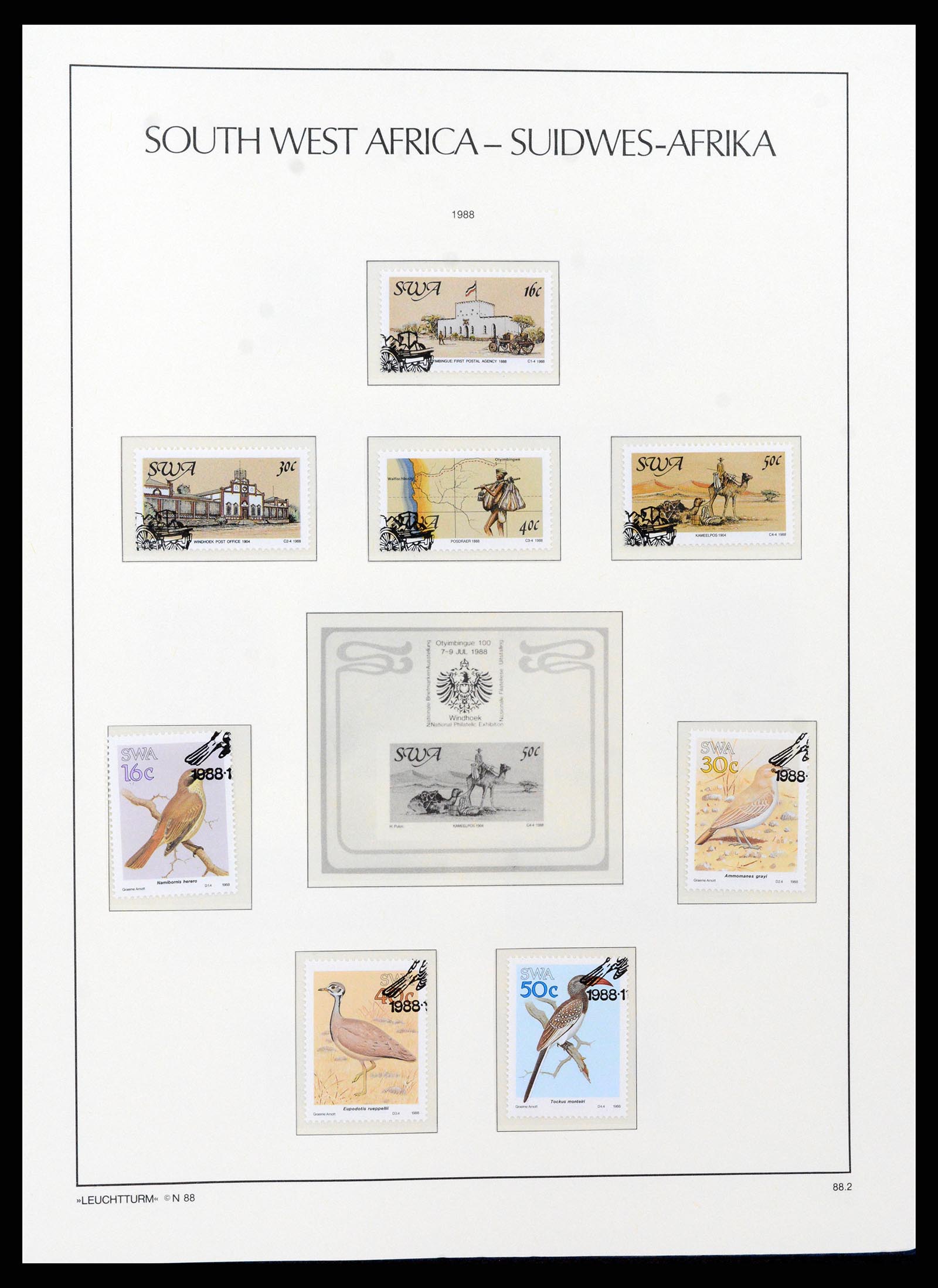 37621 189 - Postzegelverzameling 37621 Zuid West Afrika en Namibië 1910-1991.