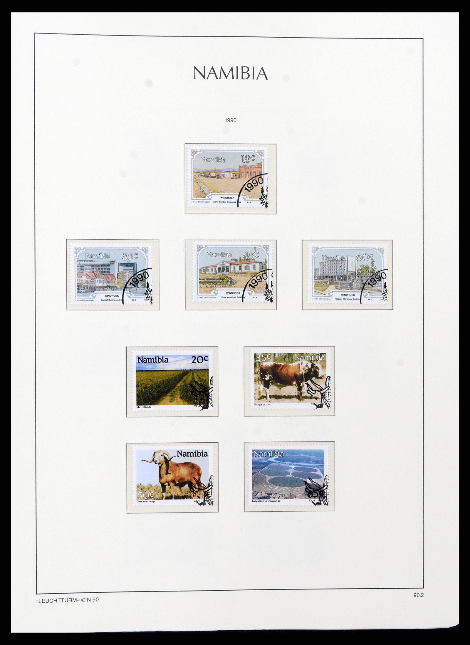 37621 195 - Postzegelverzameling 37621 Zuid West Afrika en Namibië 1910-1991.