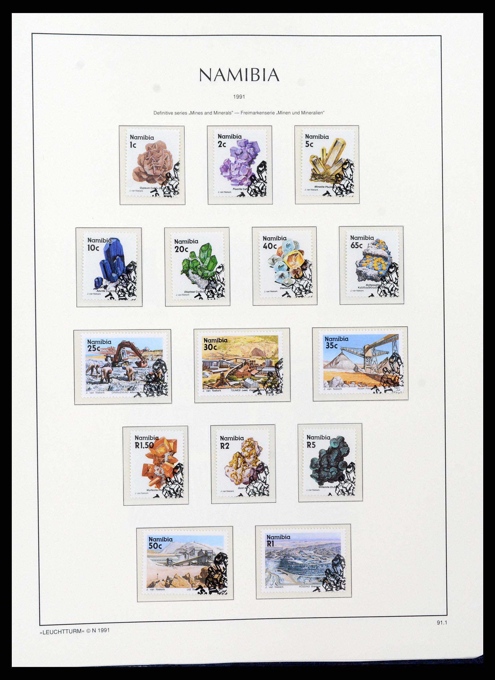 37621 196 - Postzegelverzameling 37621 Zuid West Afrika en Namibië 1910-1991.
