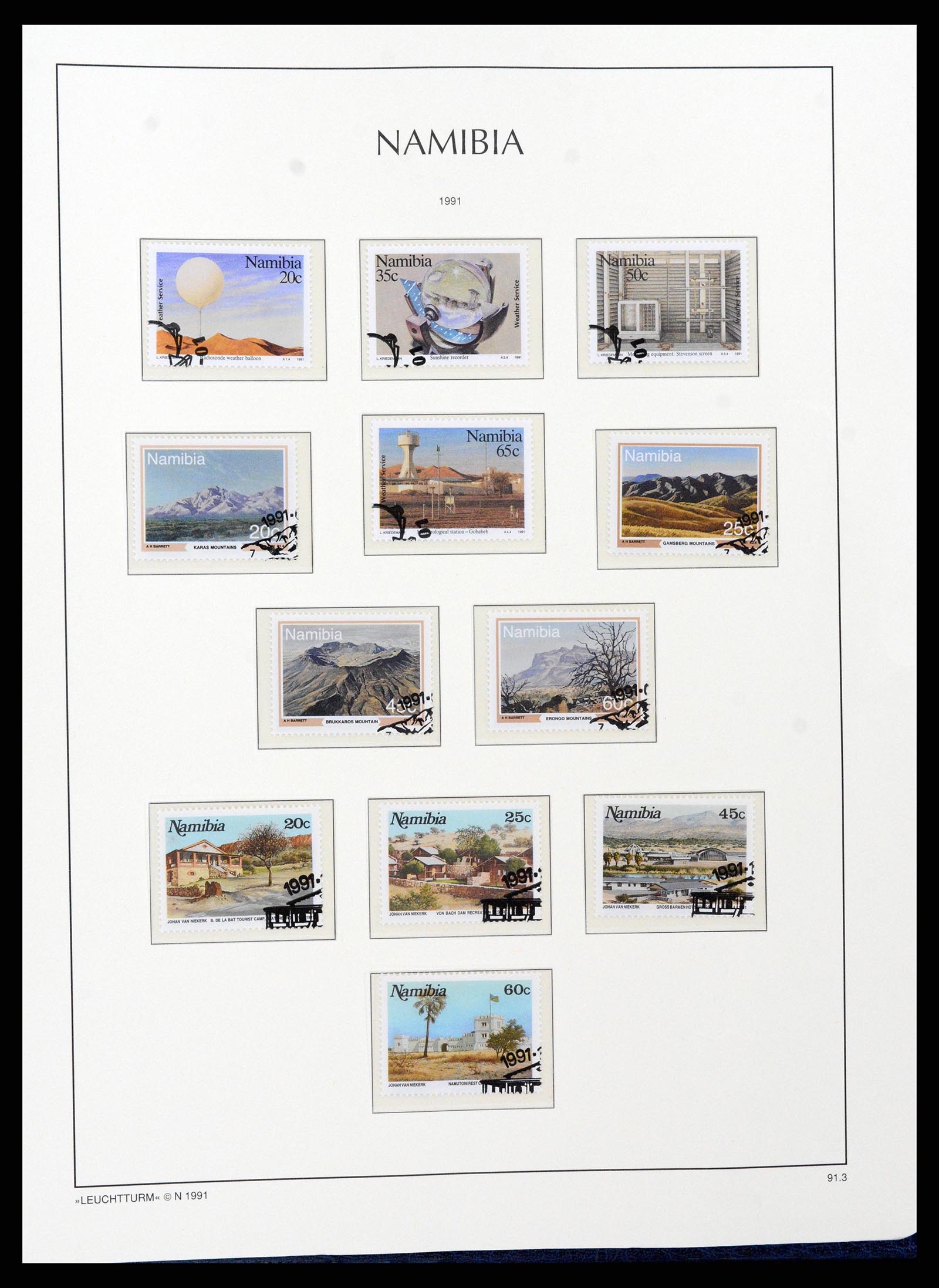 37621 198 - Postzegelverzameling 37621 Zuid West Afrika en Namibië 1910-1991.
