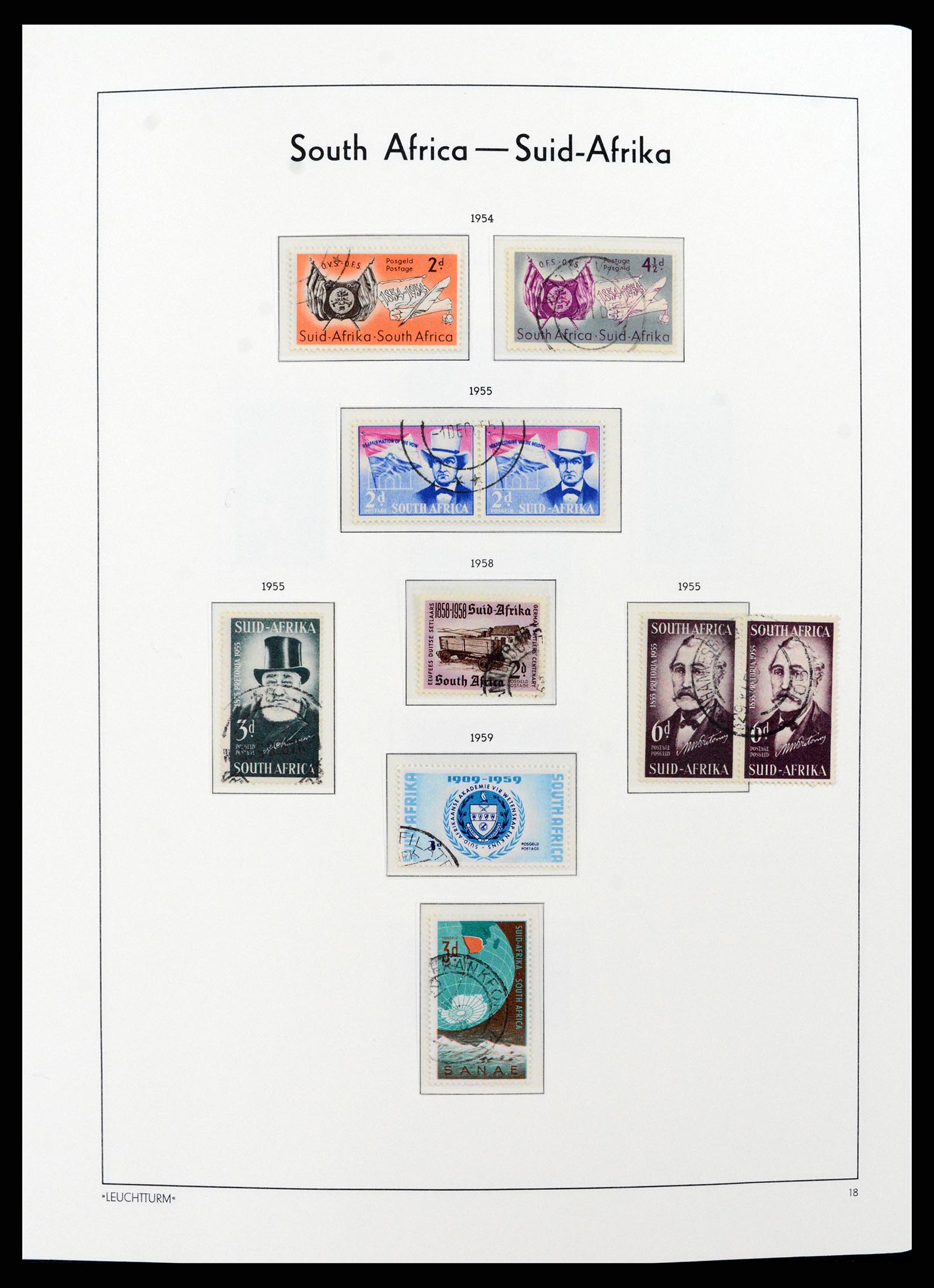 37622 023 - Postzegelverzameling 37622 Zuid Afrika 1910-1991.